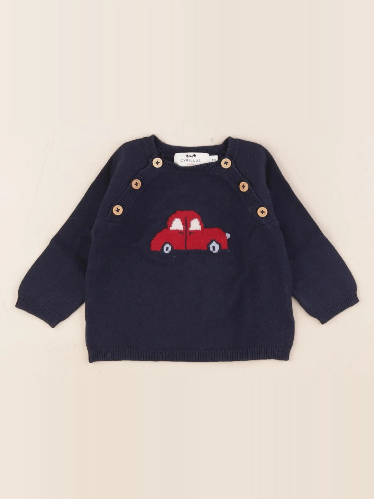 Cyrillus - pull bleu - 6 mois