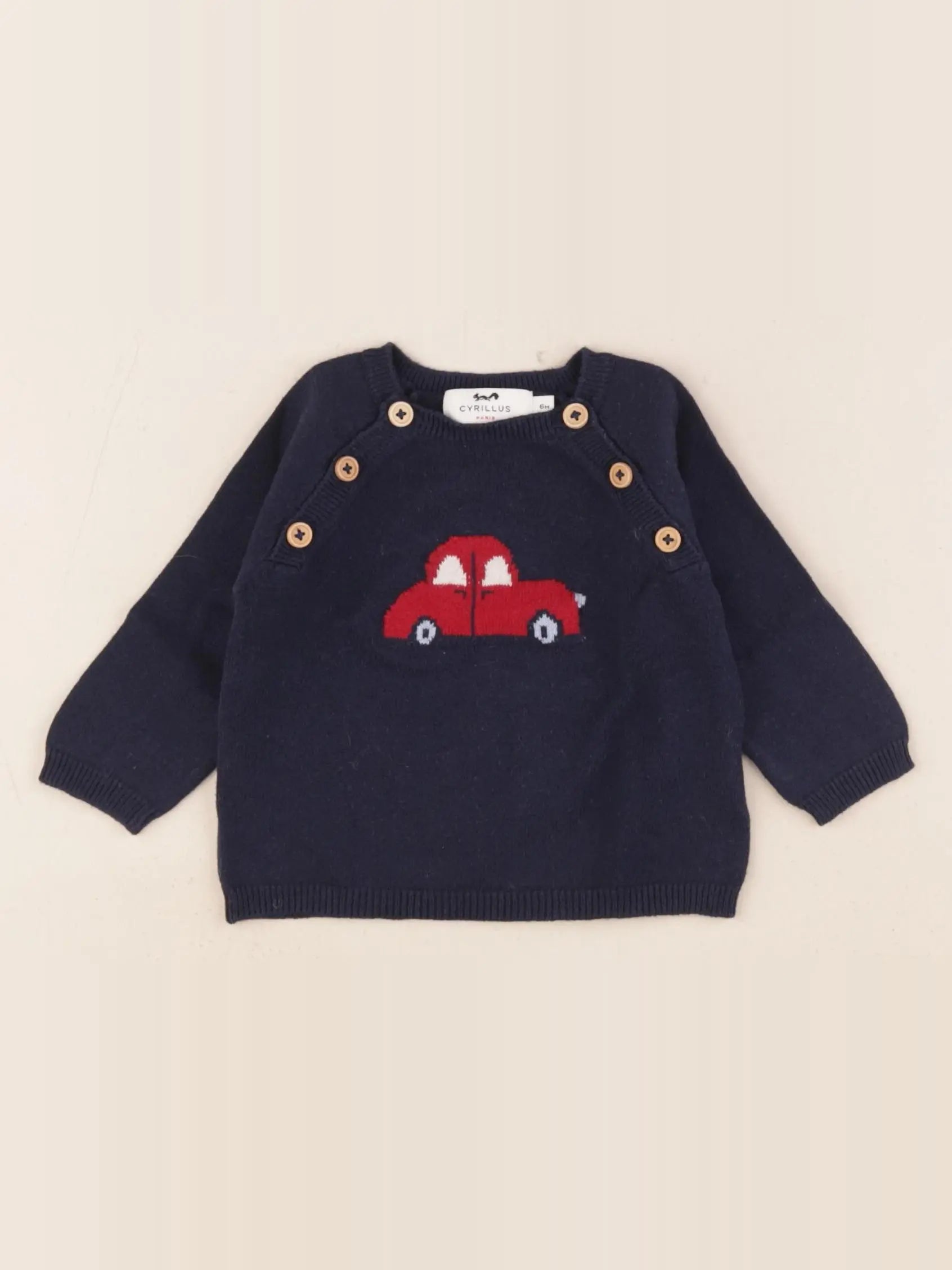 Cyrillus - pull bleu - 6 mois