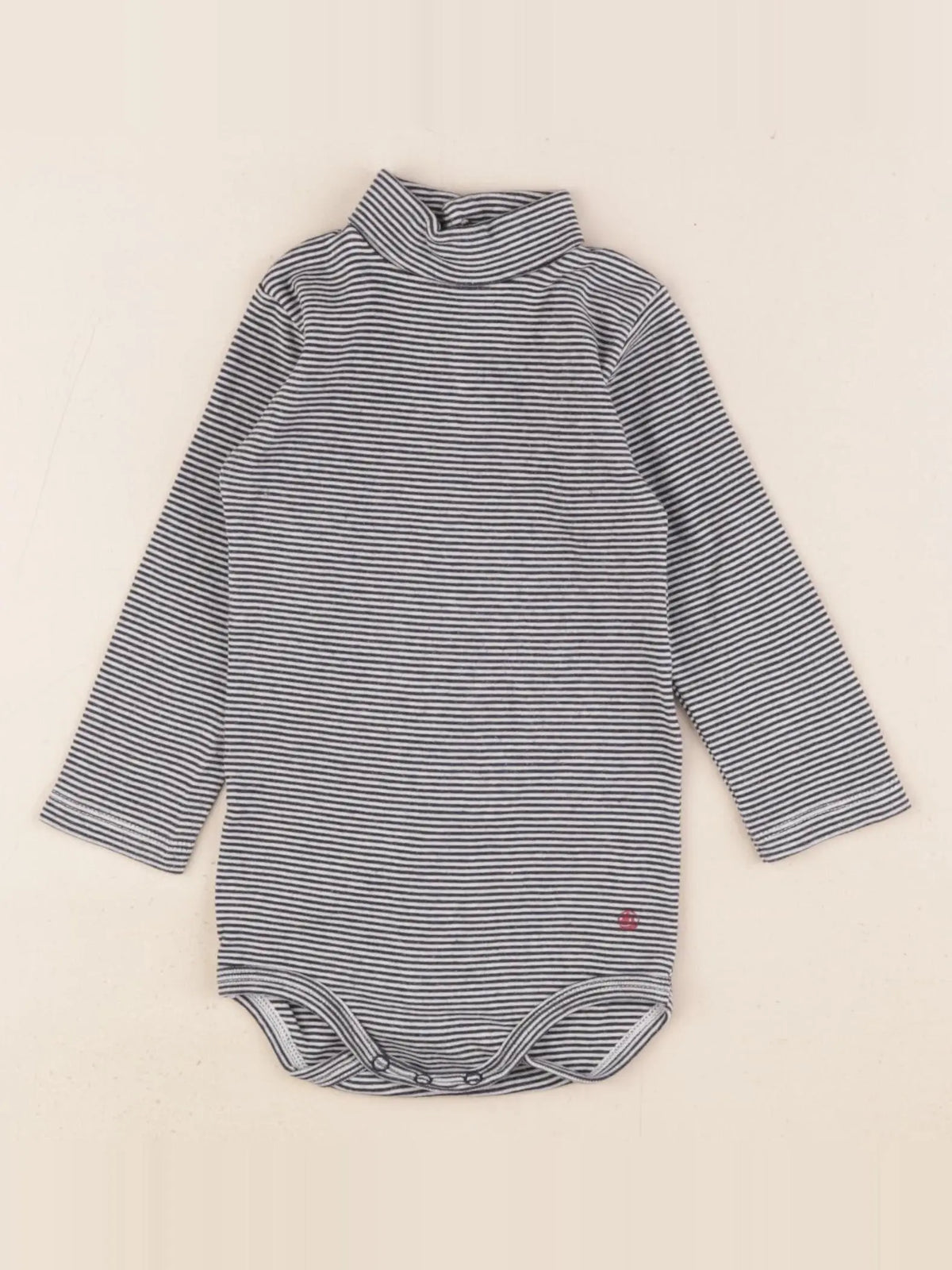Petit Bateau - body à col bleu - 12 mois