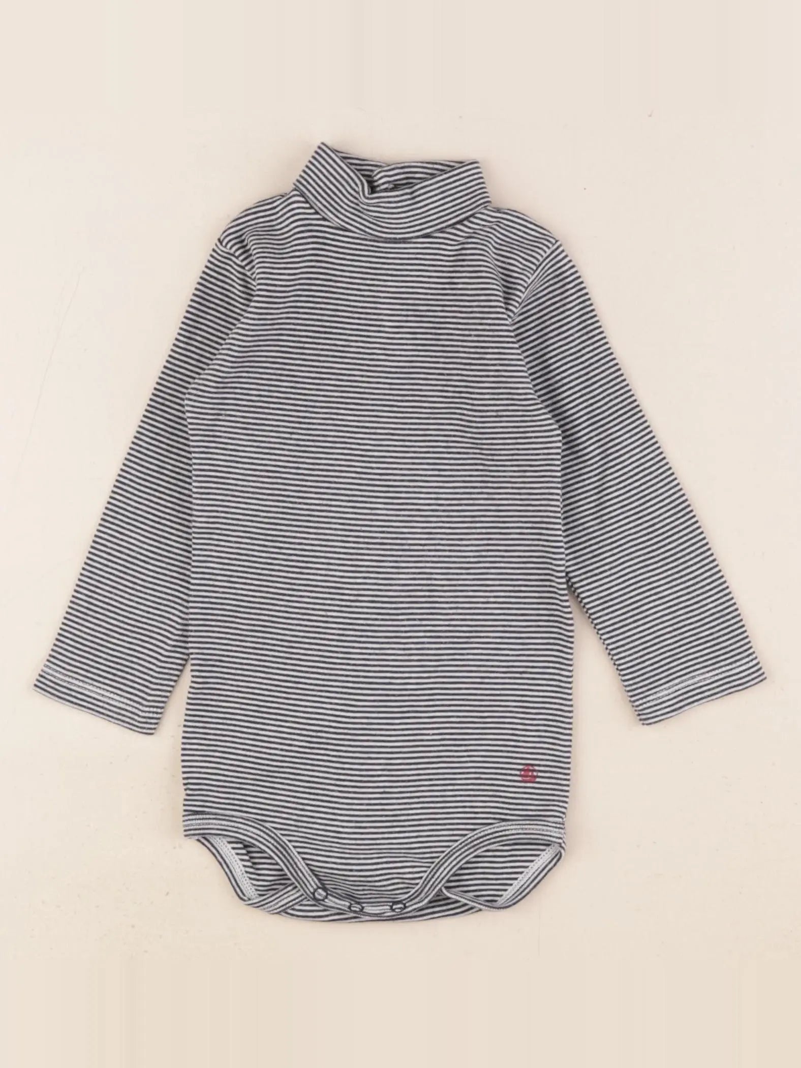 Petit Bateau - body à col bleu - 12 mois