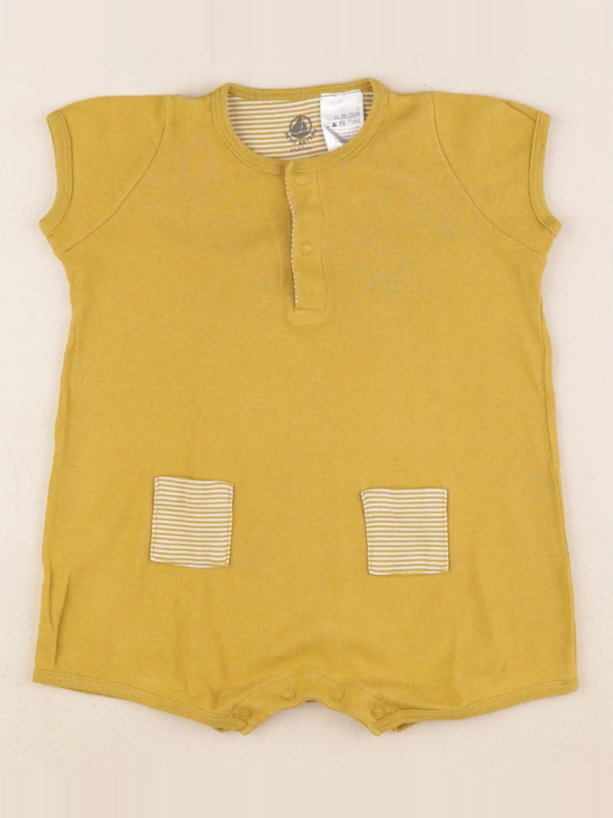 Petit Bateau - pyjama coton jaune - 6 mois