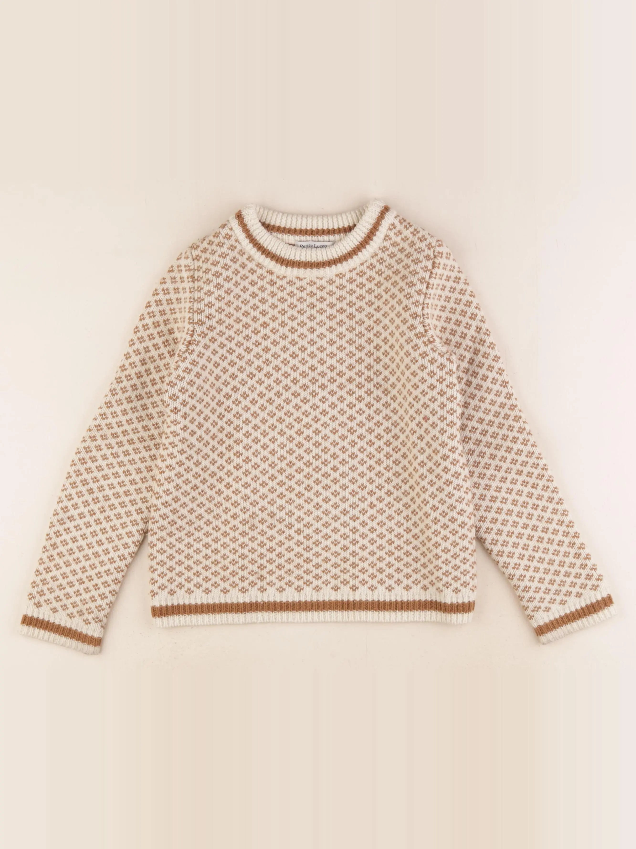 Petite Lucette - pull marron - 8 ans