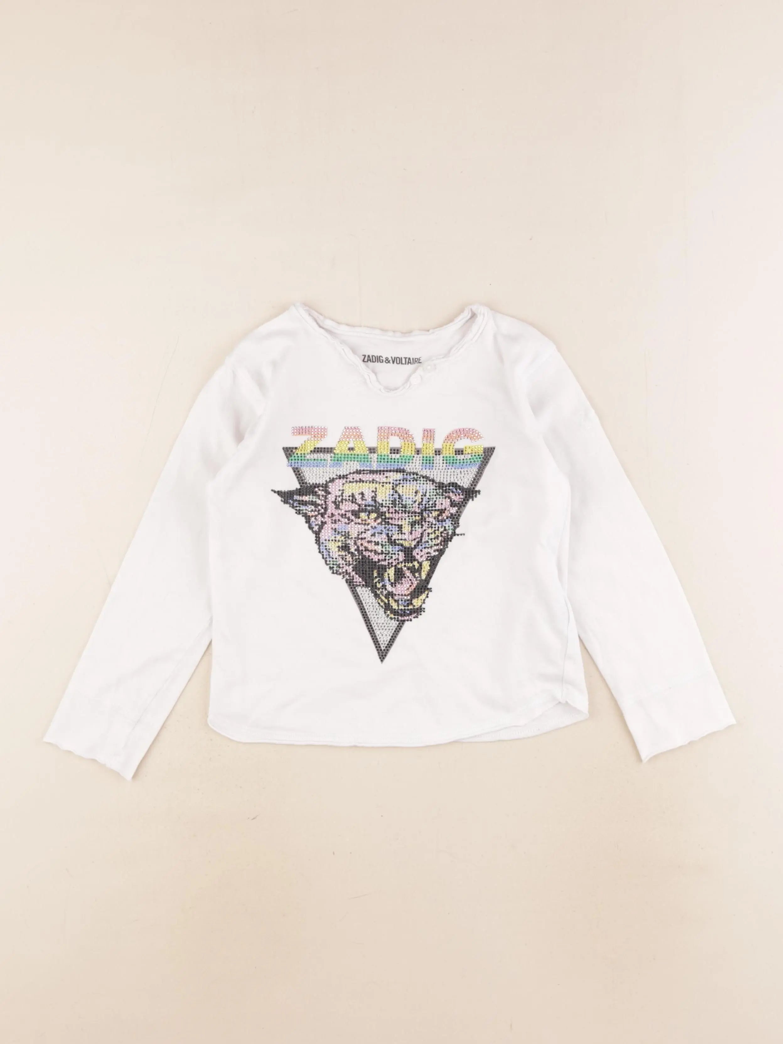 Zadig & Voltaire - tee-shirt blanc - 5 ans