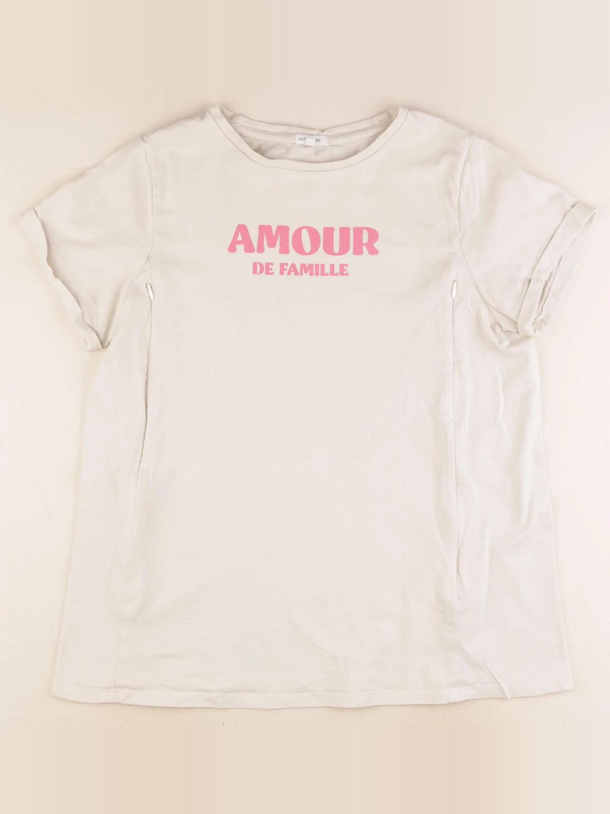 Vertbaudet - tee-shirt grossesse, allaitement marron - 38 à 40