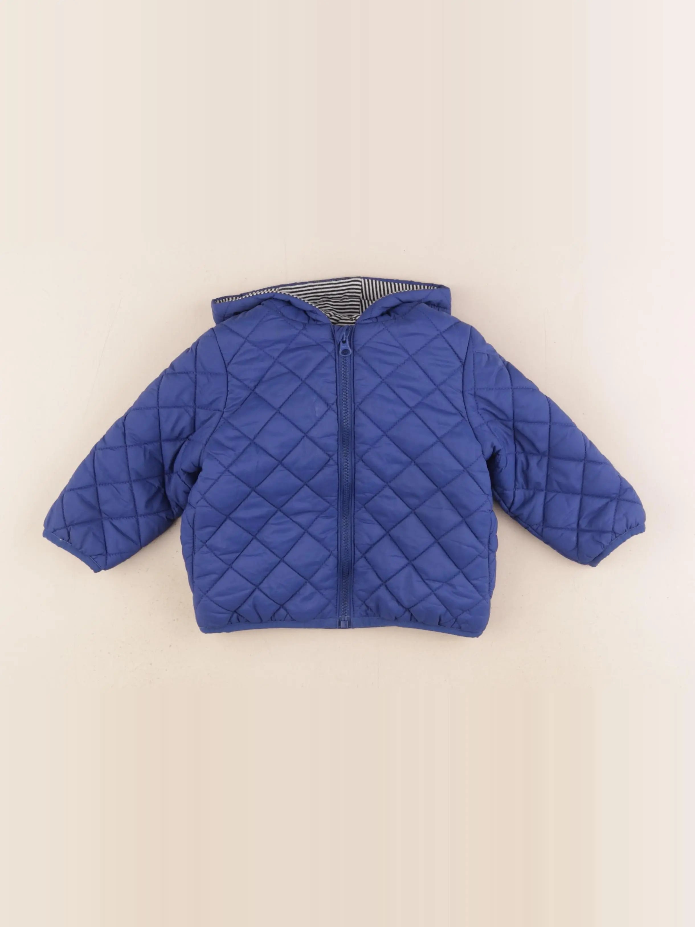 Petit Bateau - doudoune bleu - 12 mois
