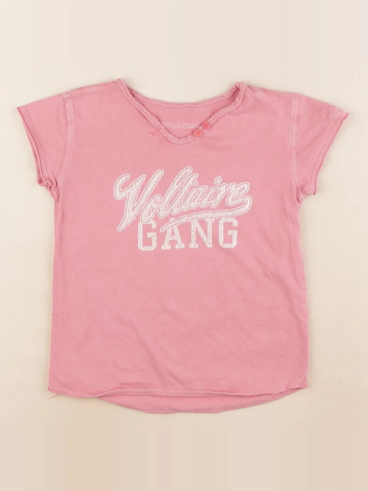 Zadig & Voltaire - tee-shirt rose - 6 ans
