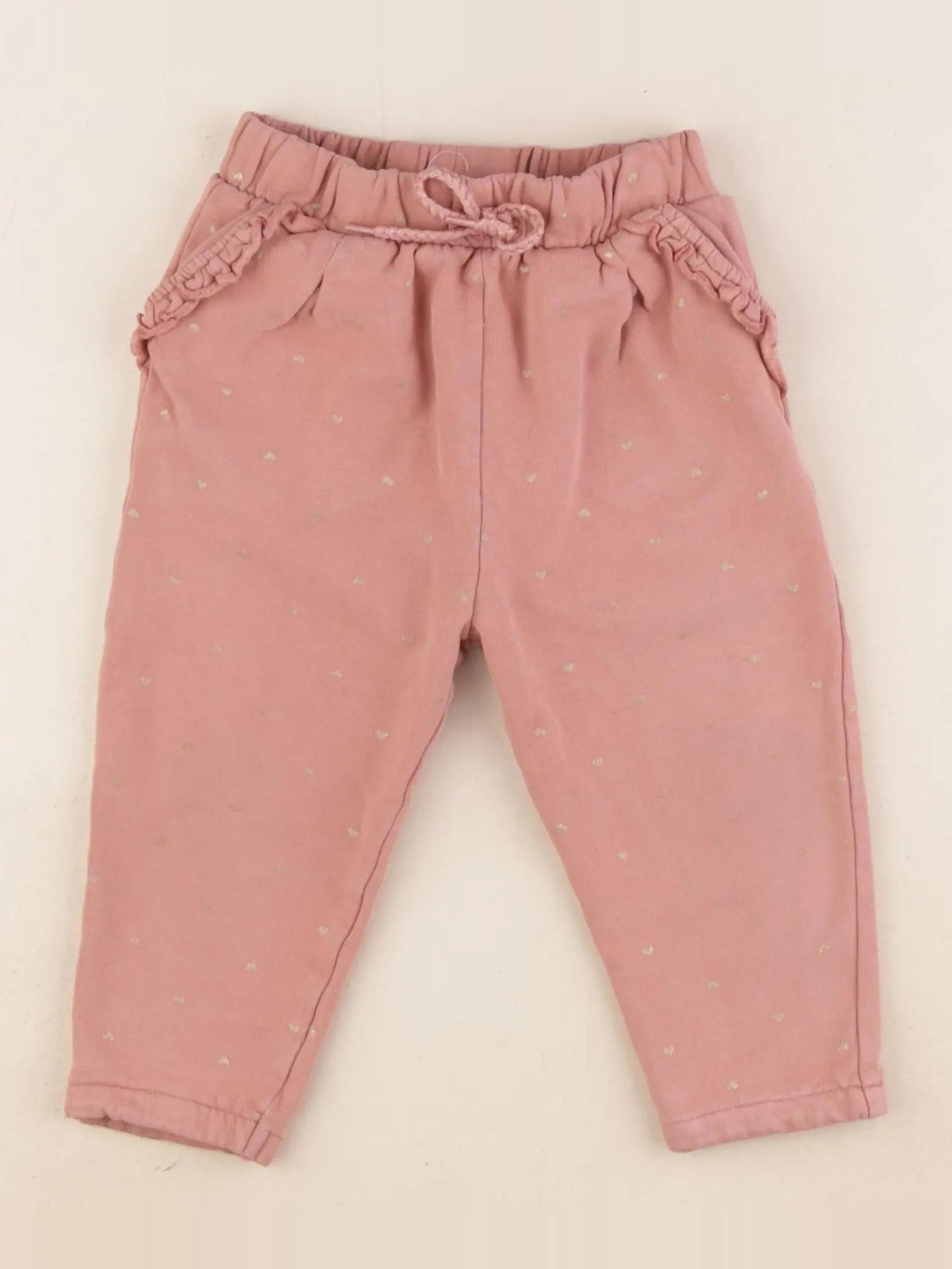 Vertbaudet - jogging rose, or - 2 ans