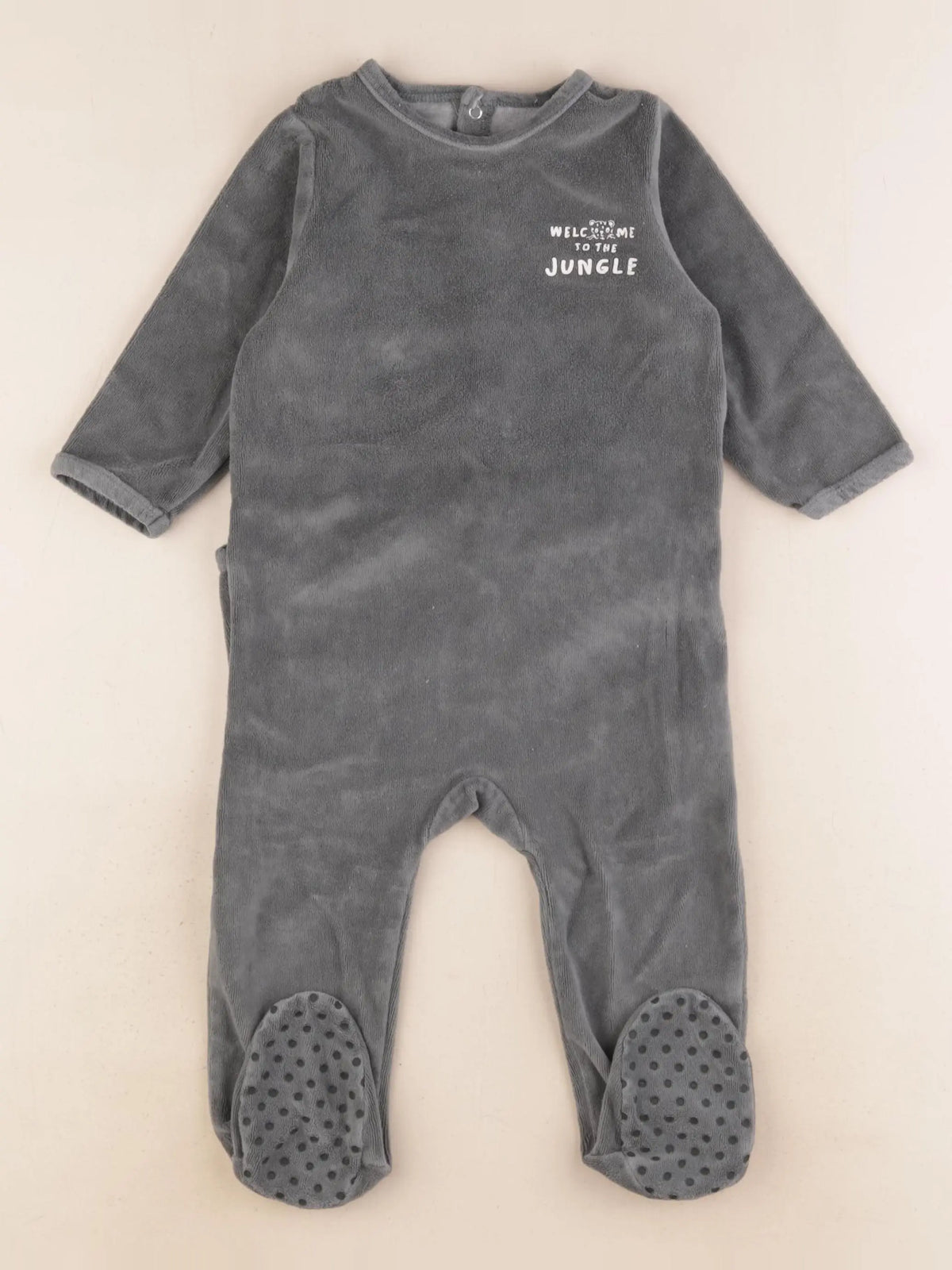 Vertbaudet - pyjama velours vert - 18 mois