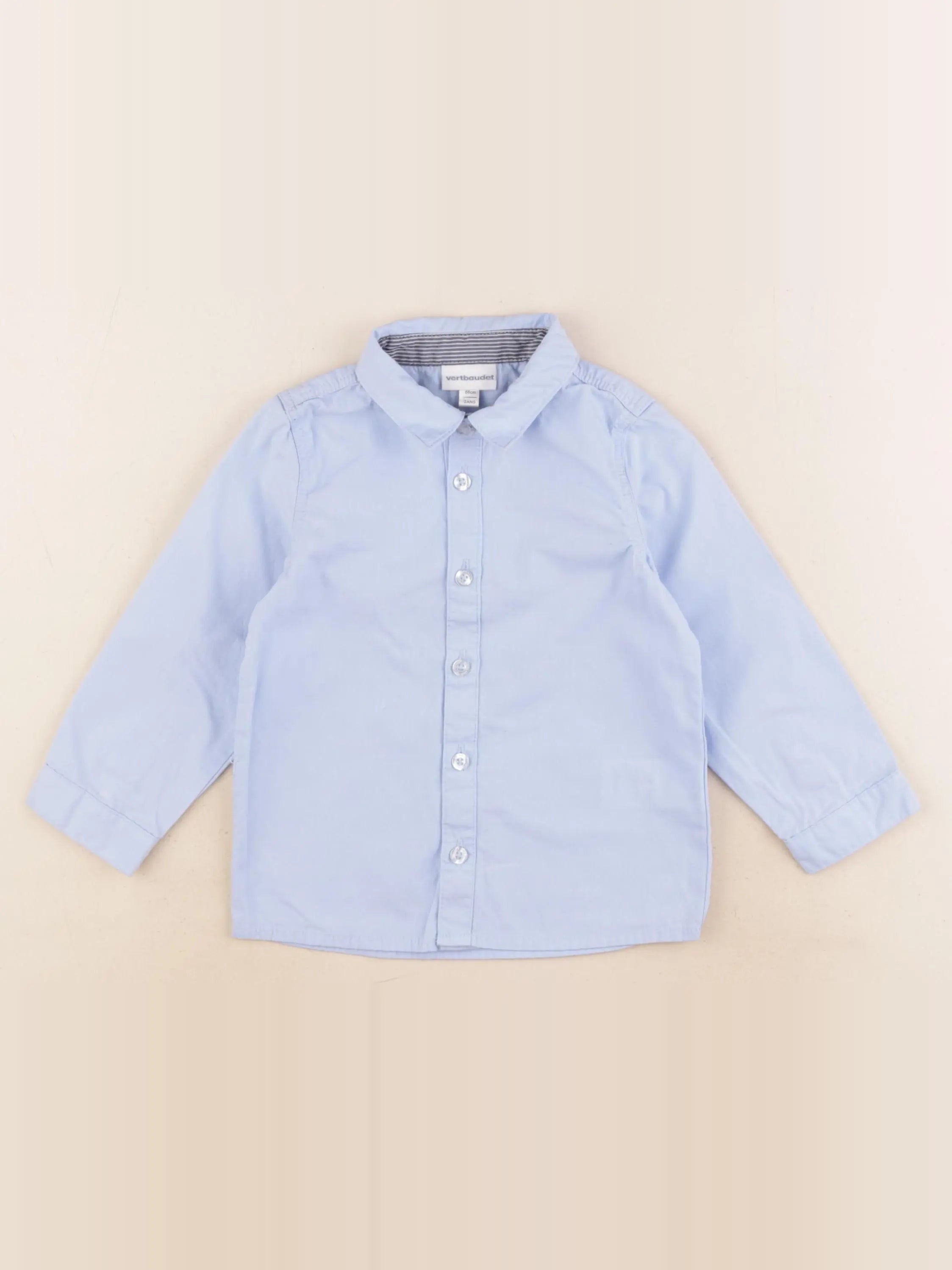 Vertbaudet - chemise bleu - 2 ans