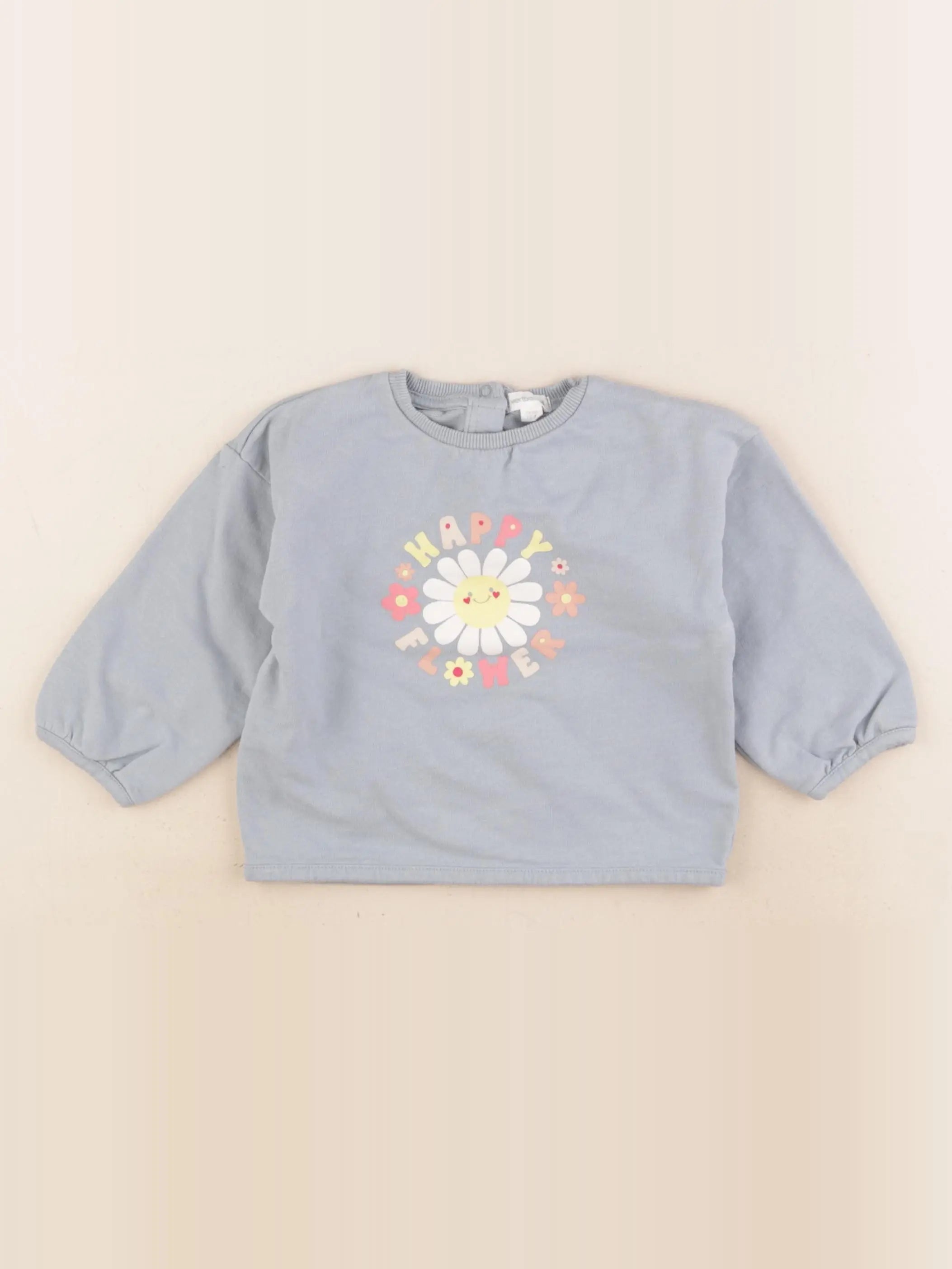 Vertbaudet - sweat bleu - 12 mois