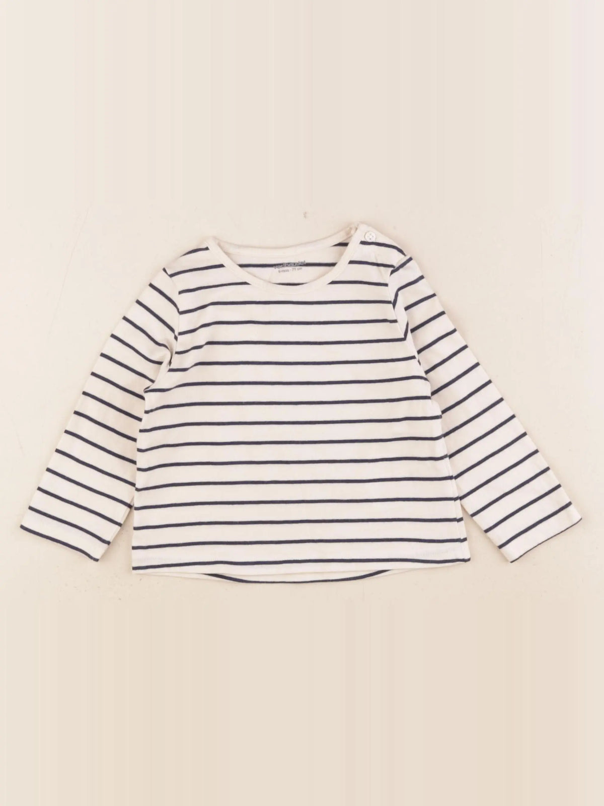 Vertbaudet - tee-shirt bleu - 9 mois
