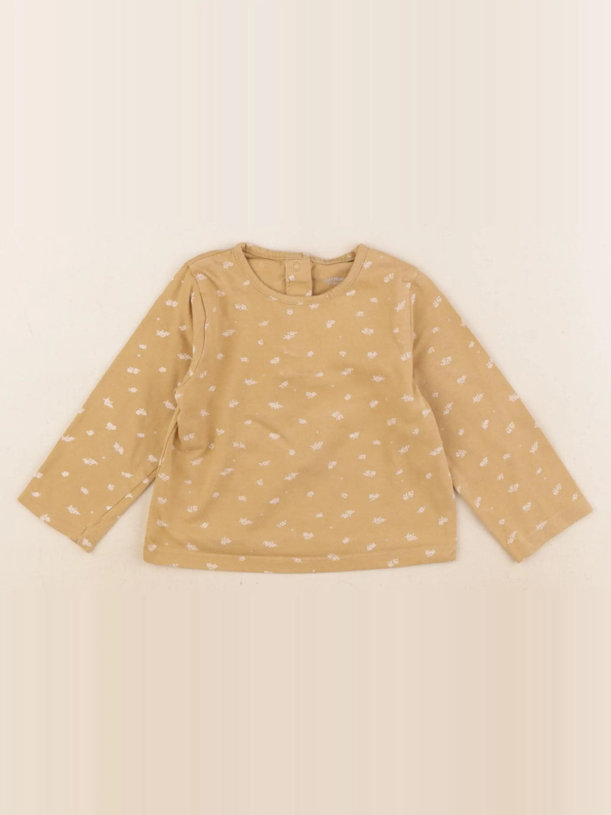 Vertbaudet - tee-shirt marron - 12 mois