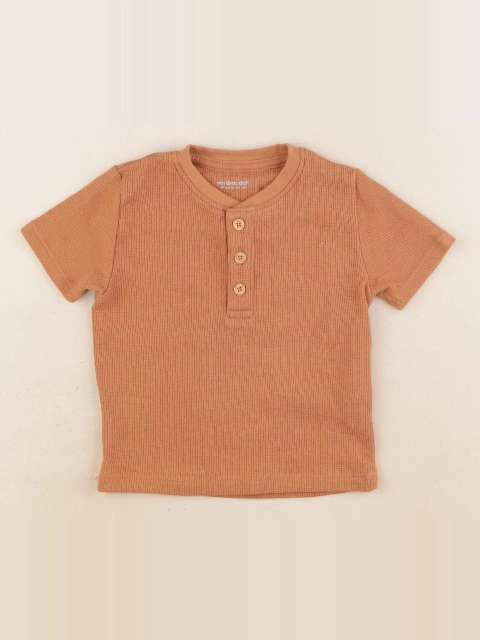 Vertbaudet - tee-shirt marron - 18 mois
