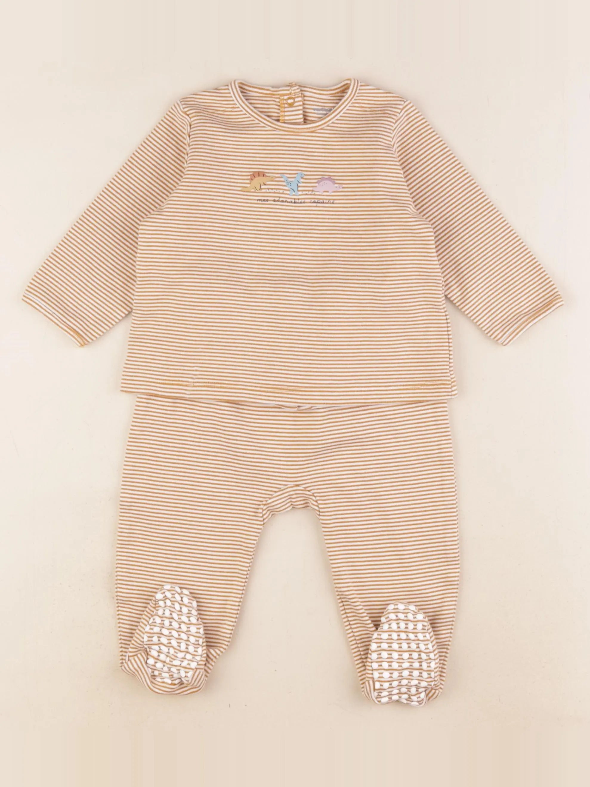 Vertbaudet - pyjama coton marron - 12 mois