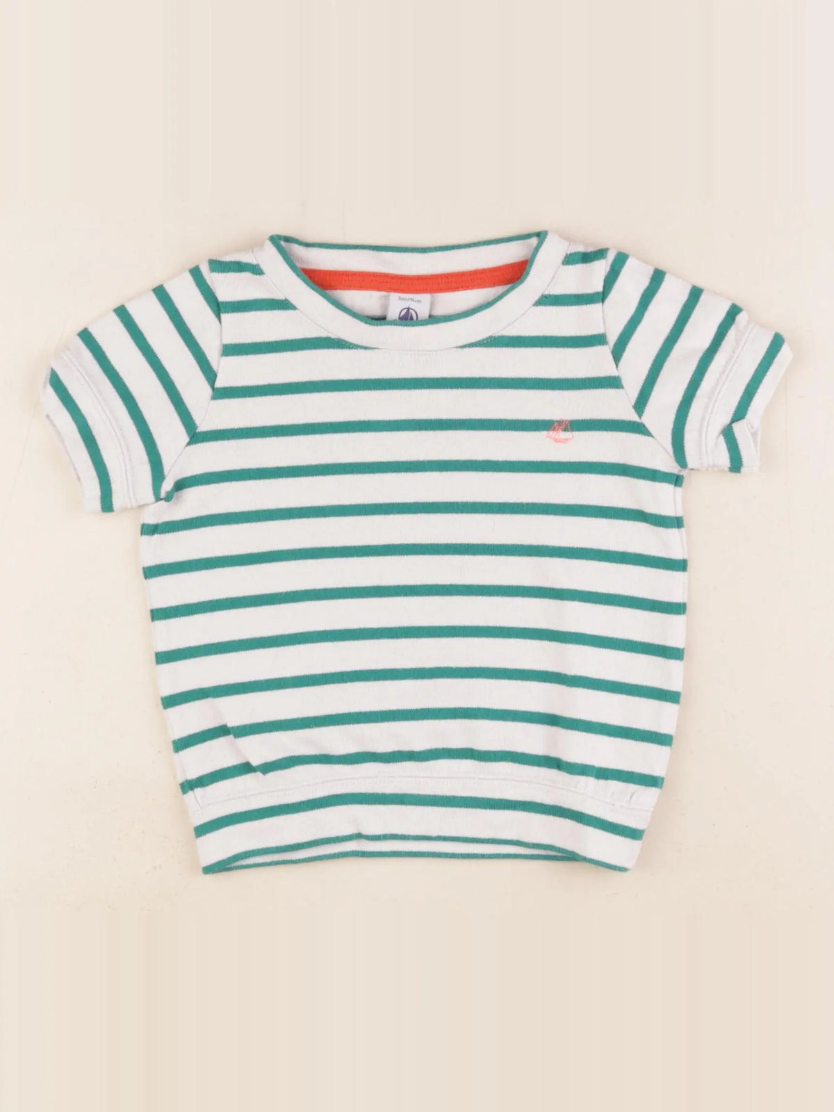 Petit Bateau - pull vert, blanc - 3 ans