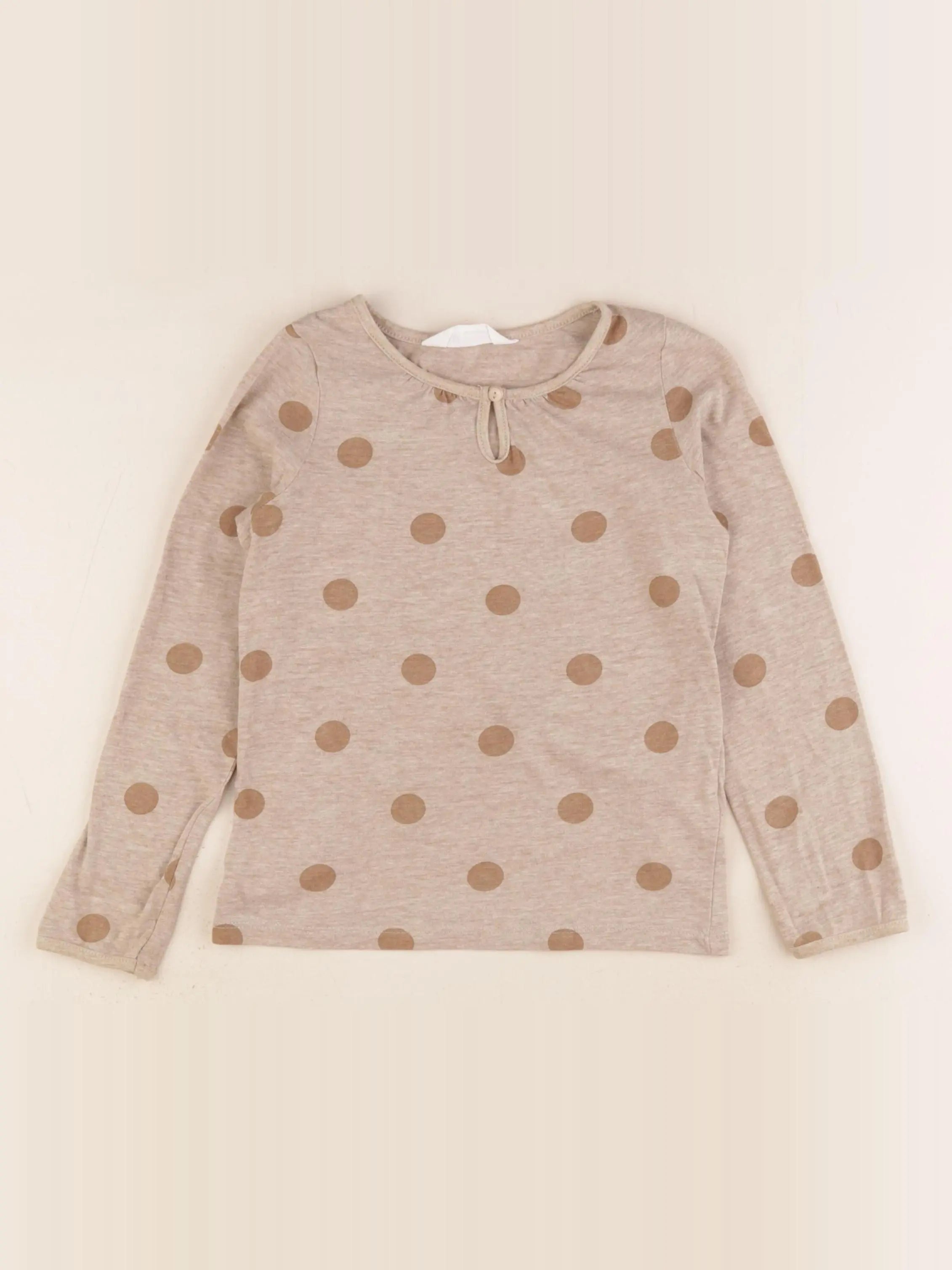 H&M - tee-shirt marron - 4/6 ans