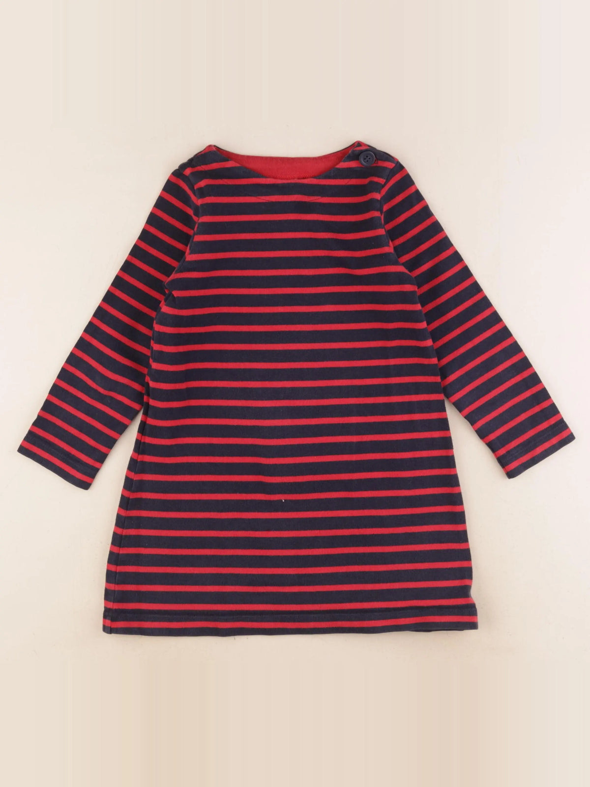 Petit Bateau - robe bleu, rouge - 6 ans