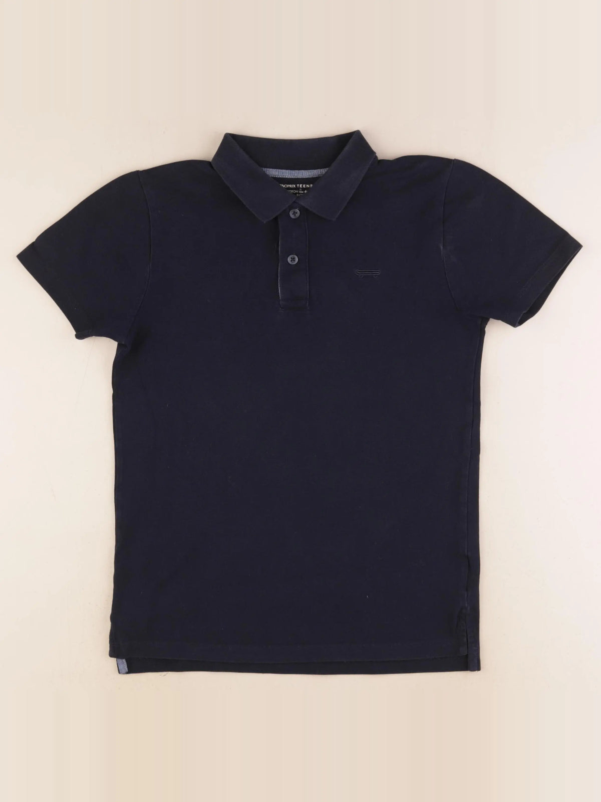 Monoprix - polo bleu - 12 ans