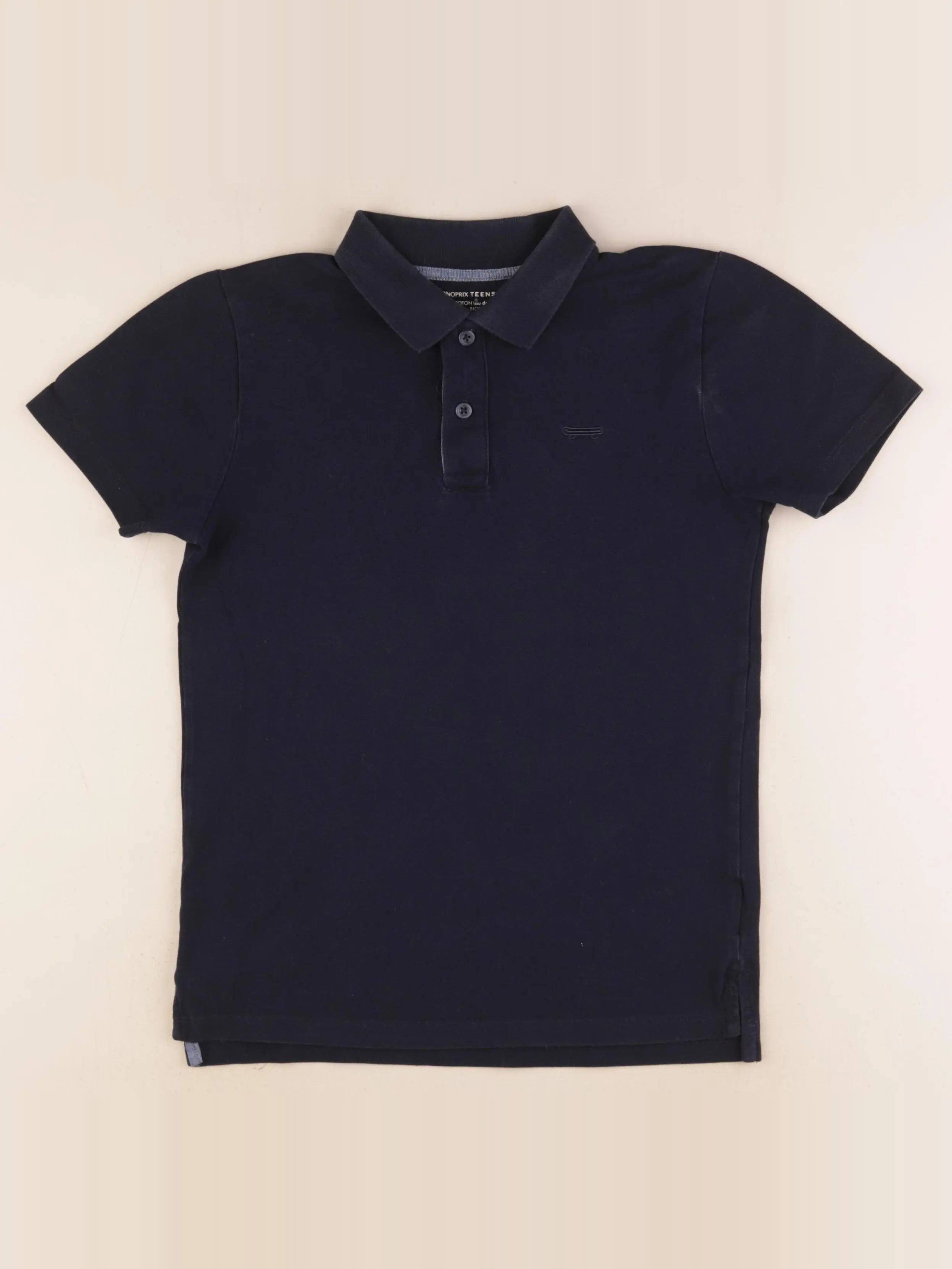 Monoprix - polo bleu - 12 ans