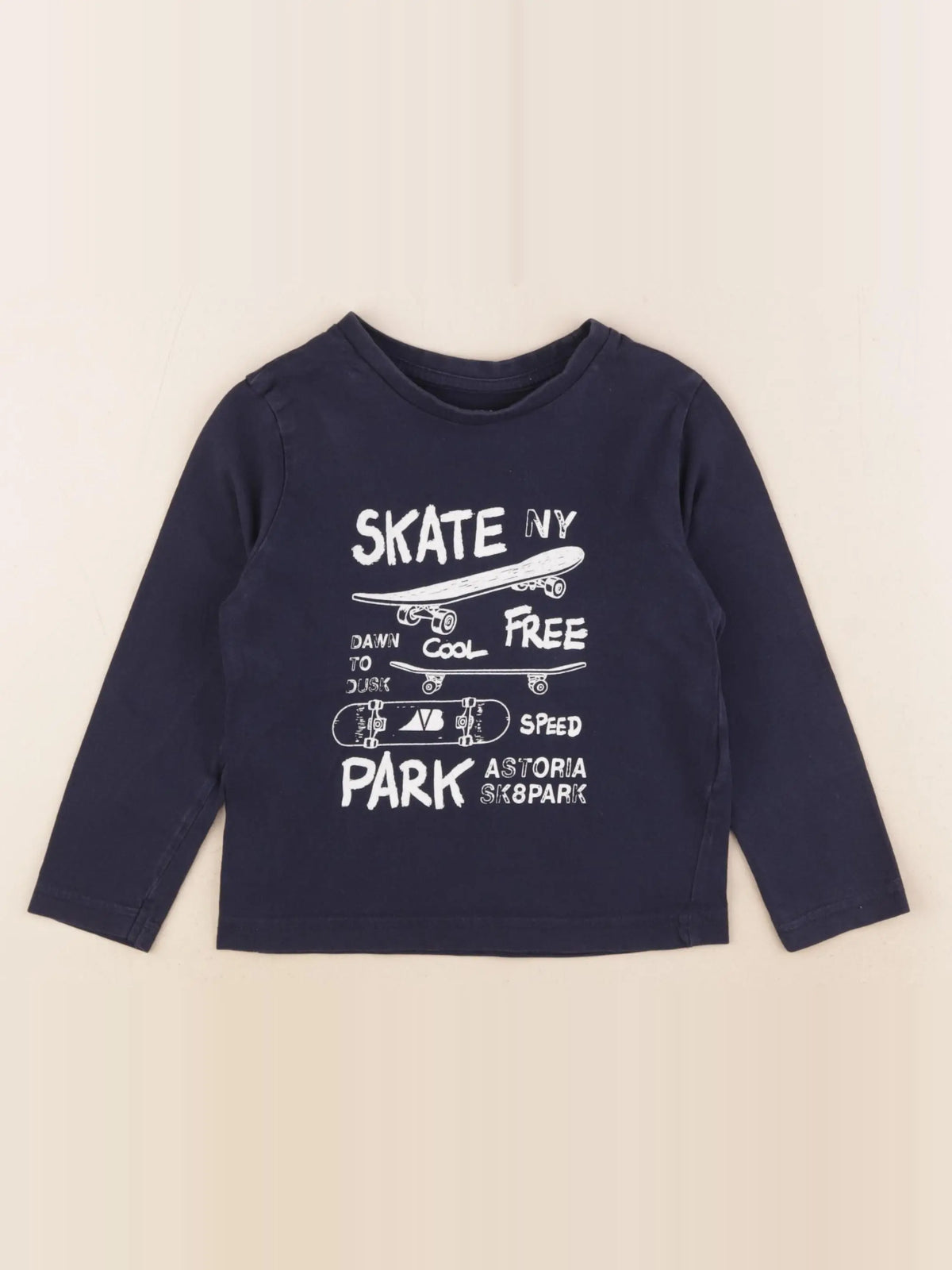Vertbaudet - tee-shirt bleu - 4 ans