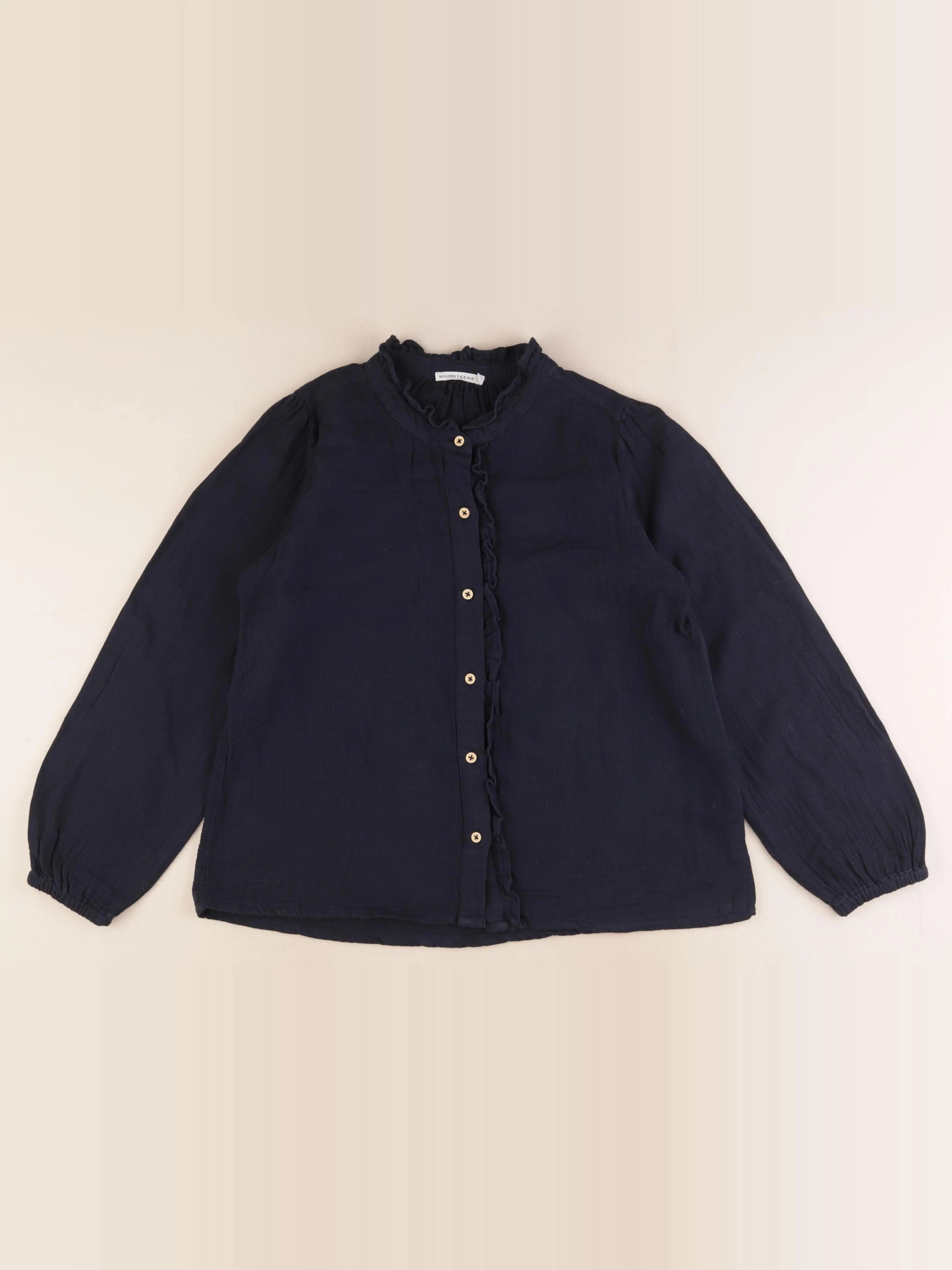 Monoprix - blouse bleu - 12 ans