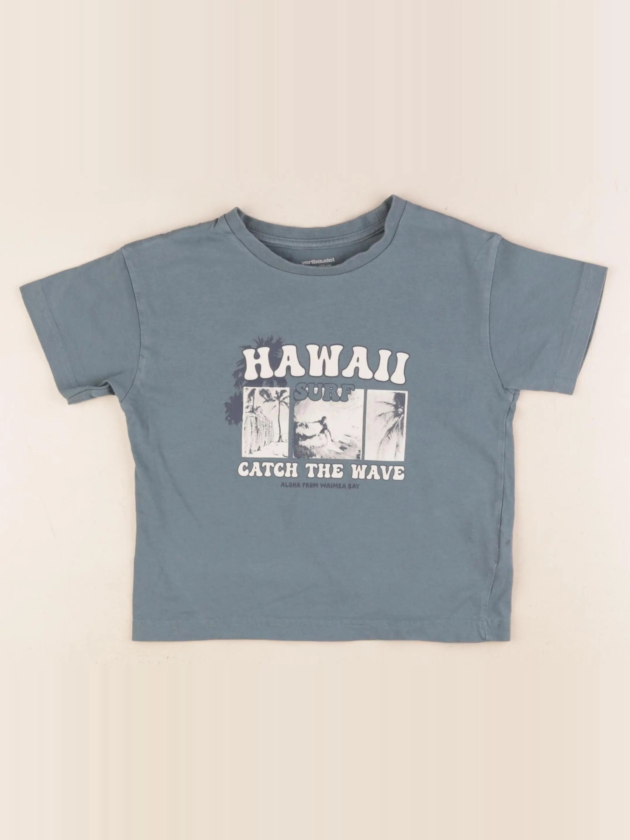 Vertbaudet - tee-shirt vert - 4 ans