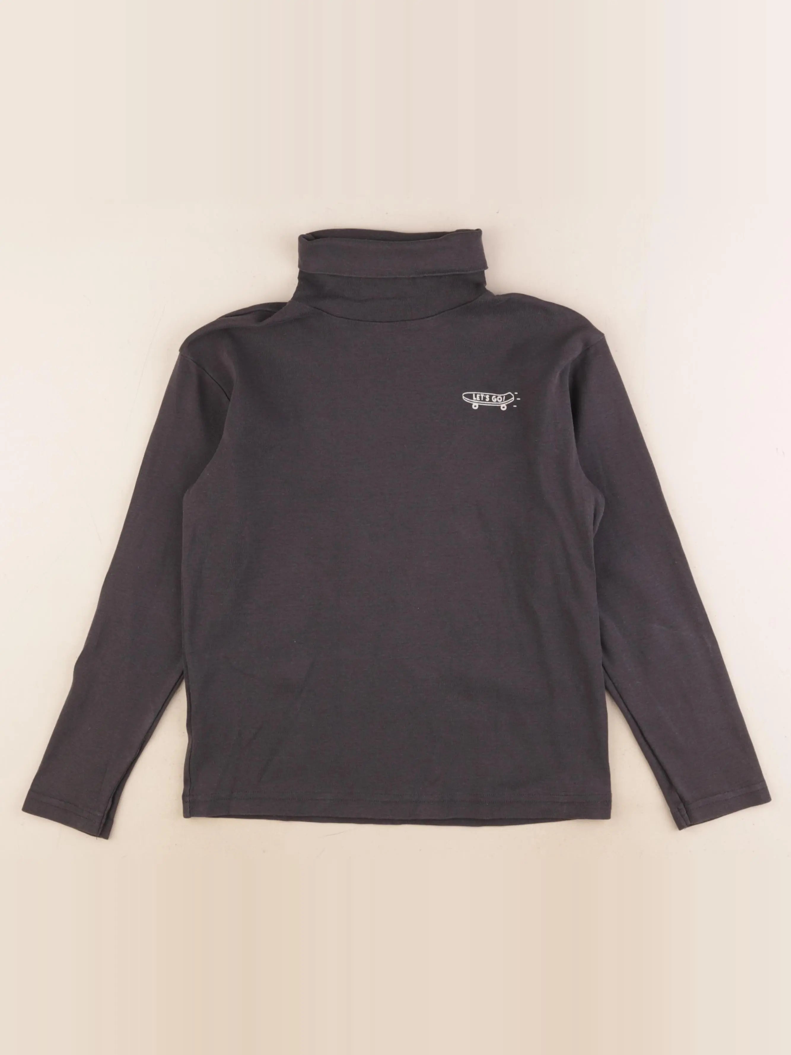 Vertbaudet - sous-pull gris - 10 ans