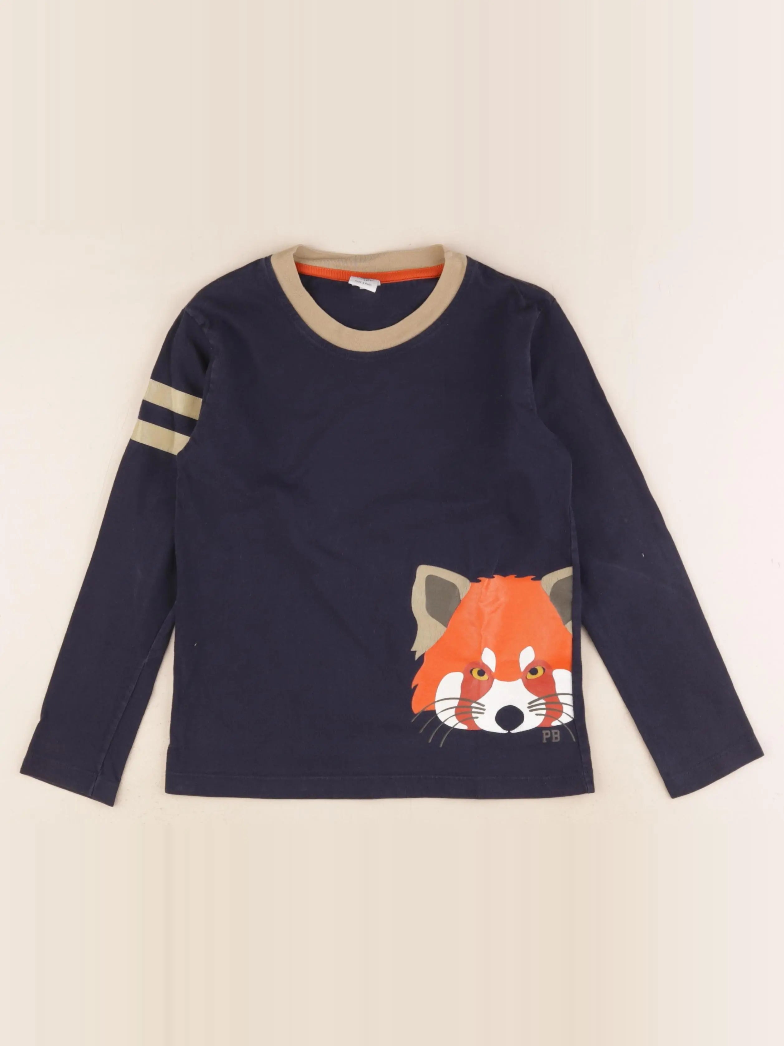 Petit Bateau - tee-shirt bleu - 8 ans