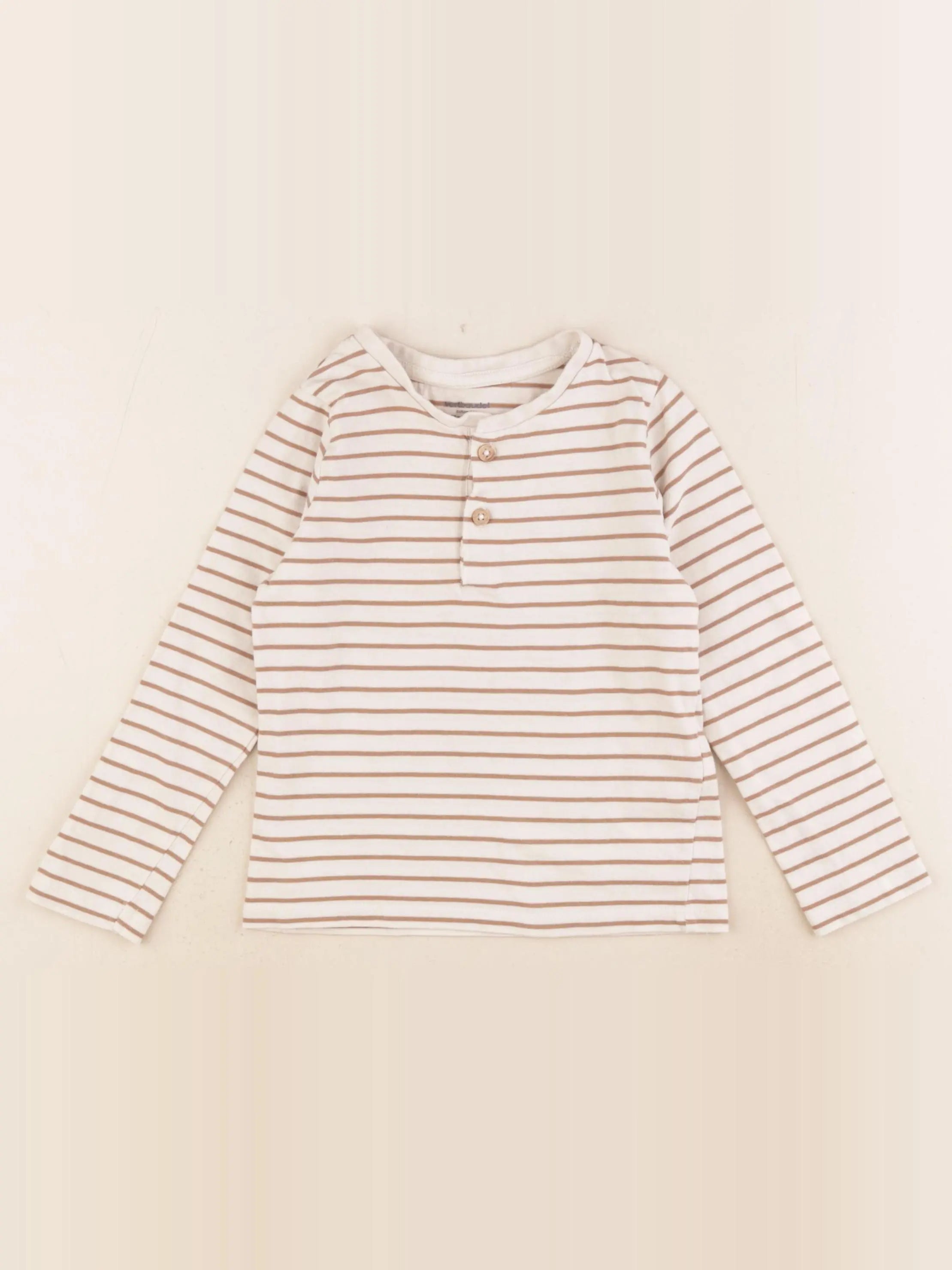 Vertbaudet - tee-shirt marron - 36 mois