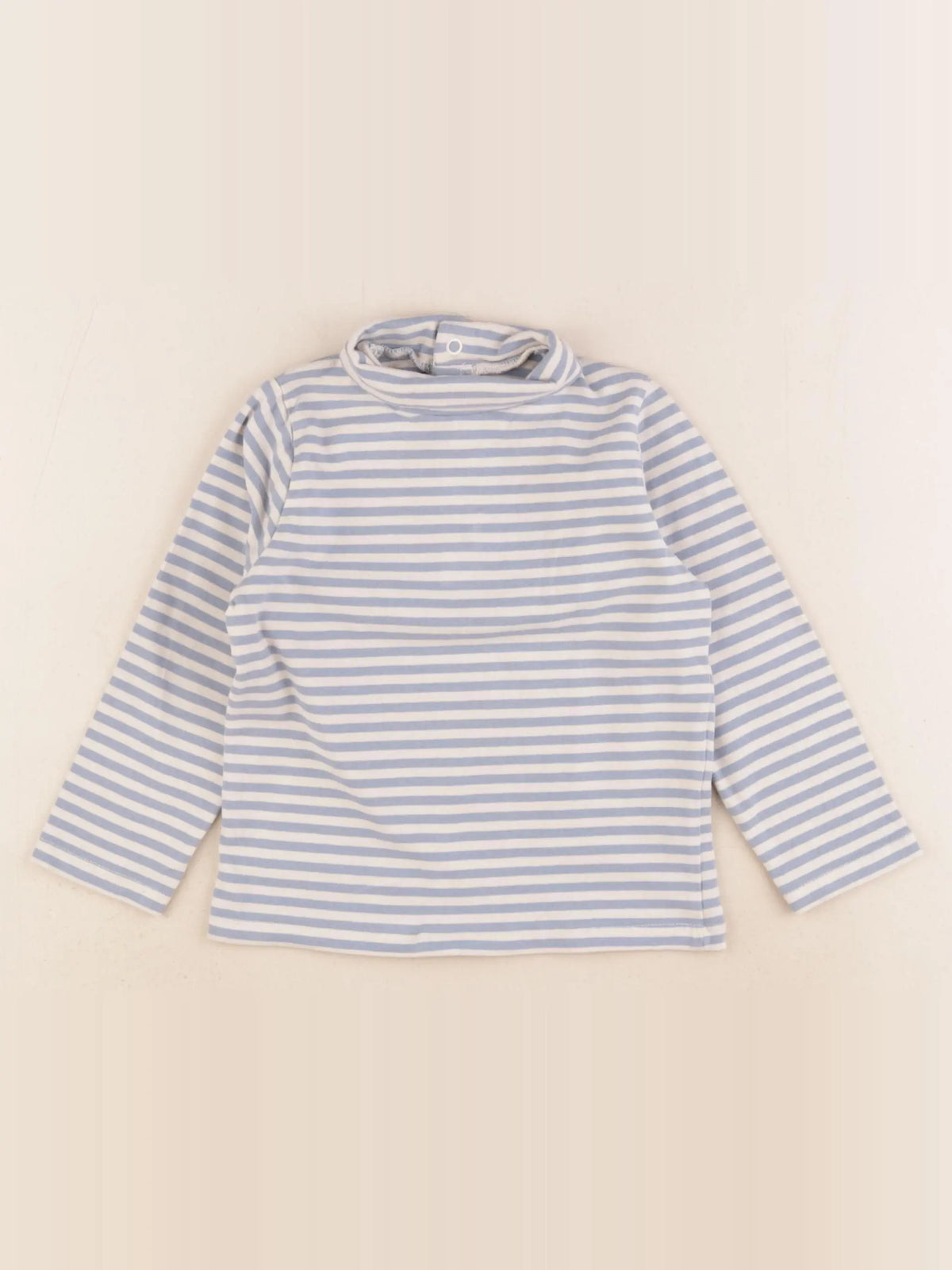 Vertbaudet - sous-pull bleu, blanc - 24 mois