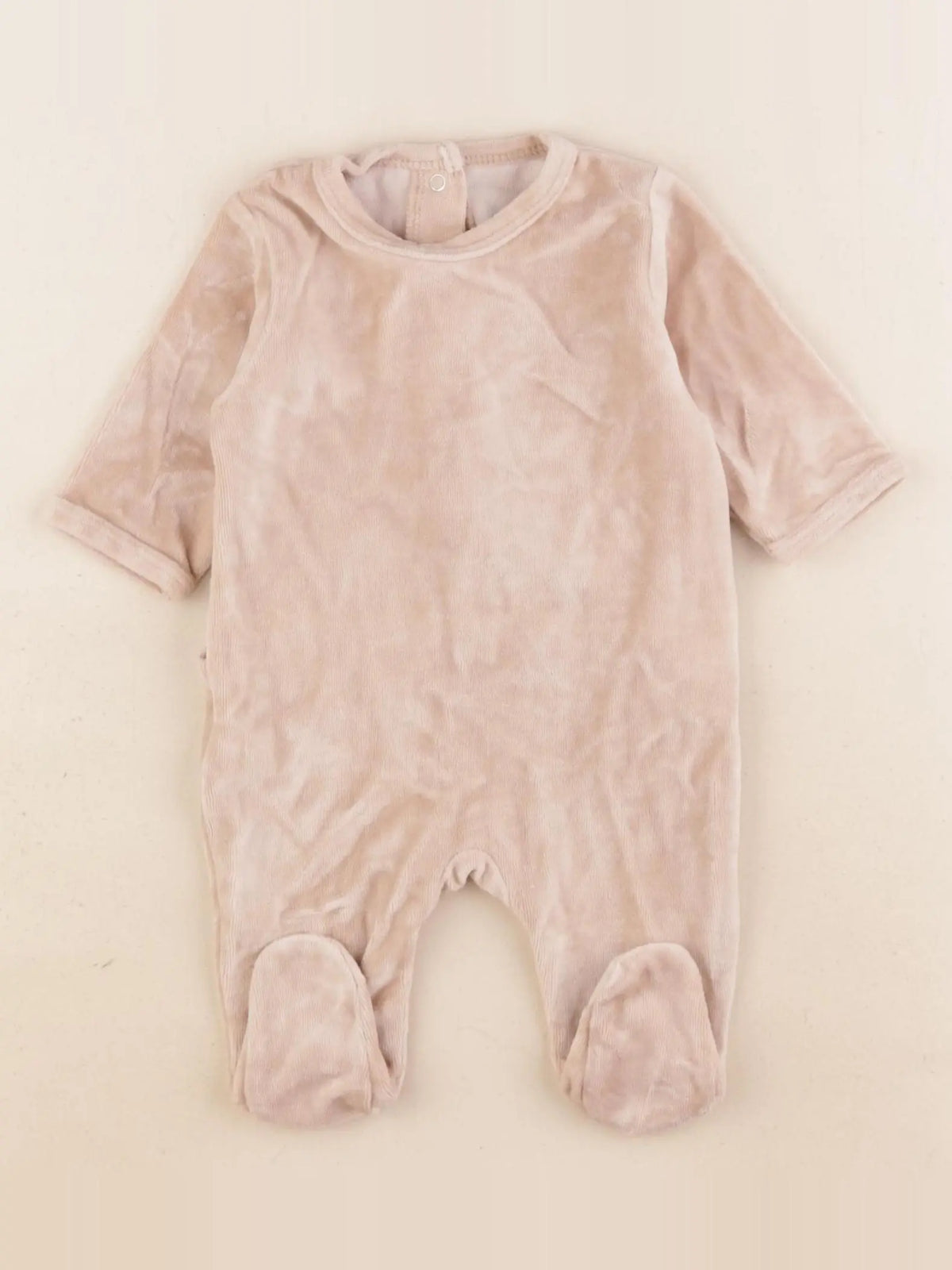 Vertbaudet - pyjama velours marron - 1 mois