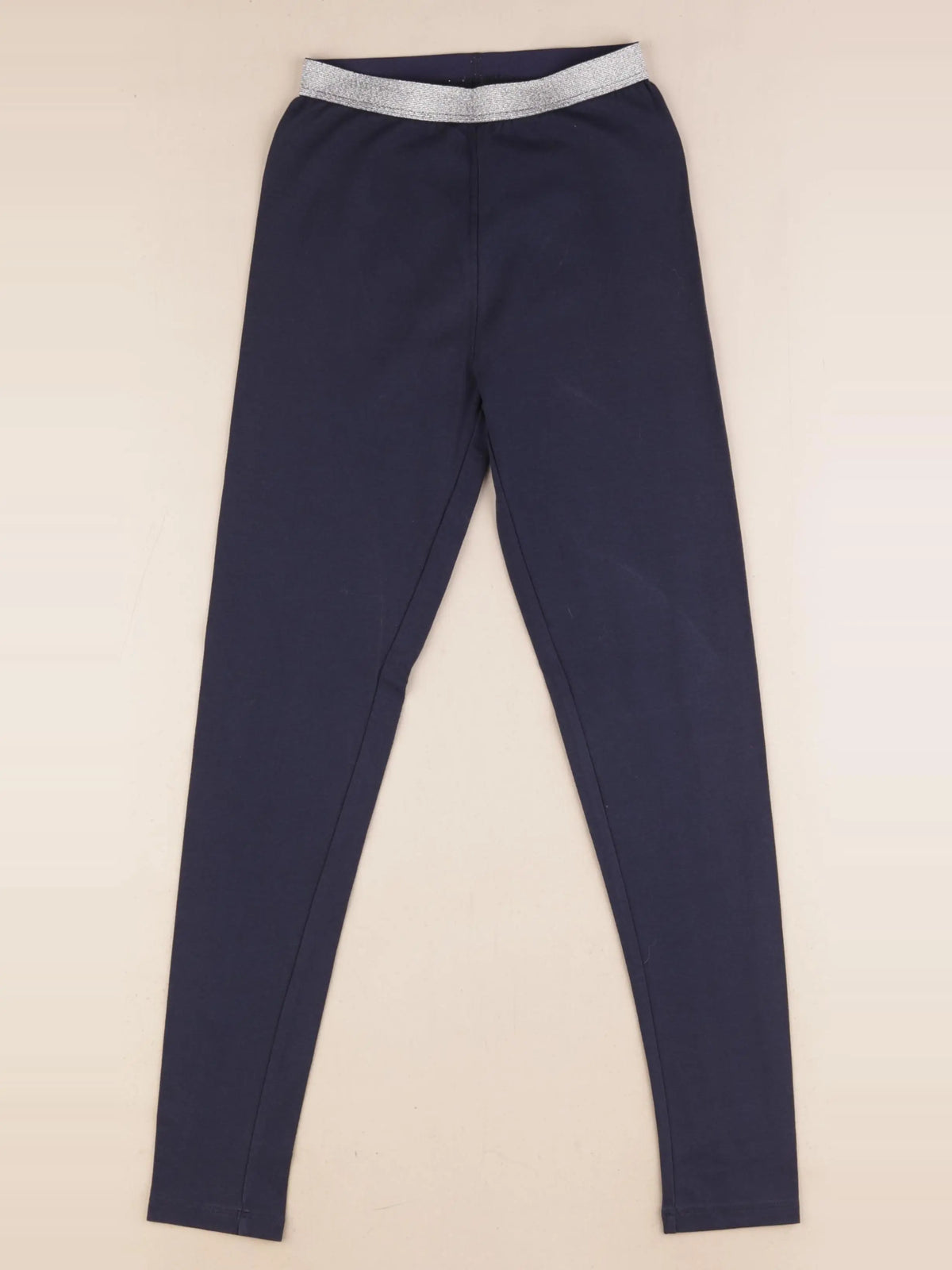 Vertbaudet - legging bleu, argent - 9 ans