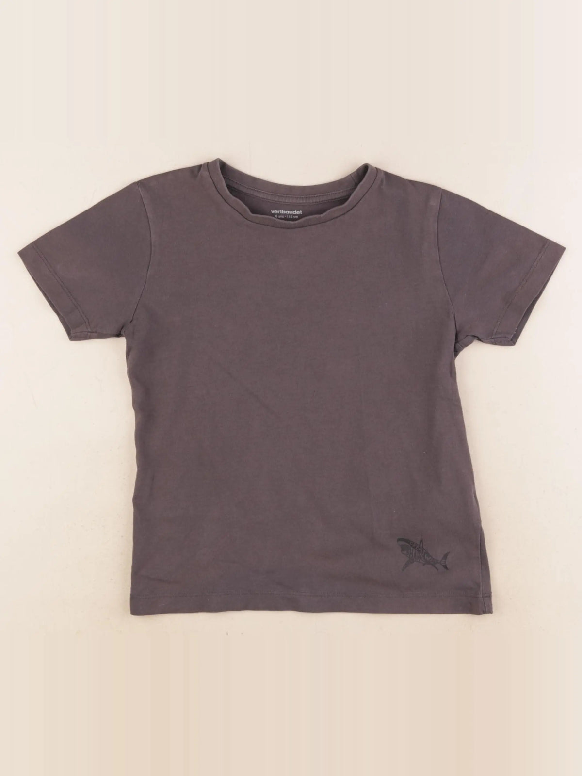 Vertbaudet - tee-shirt gris - 6 ans
