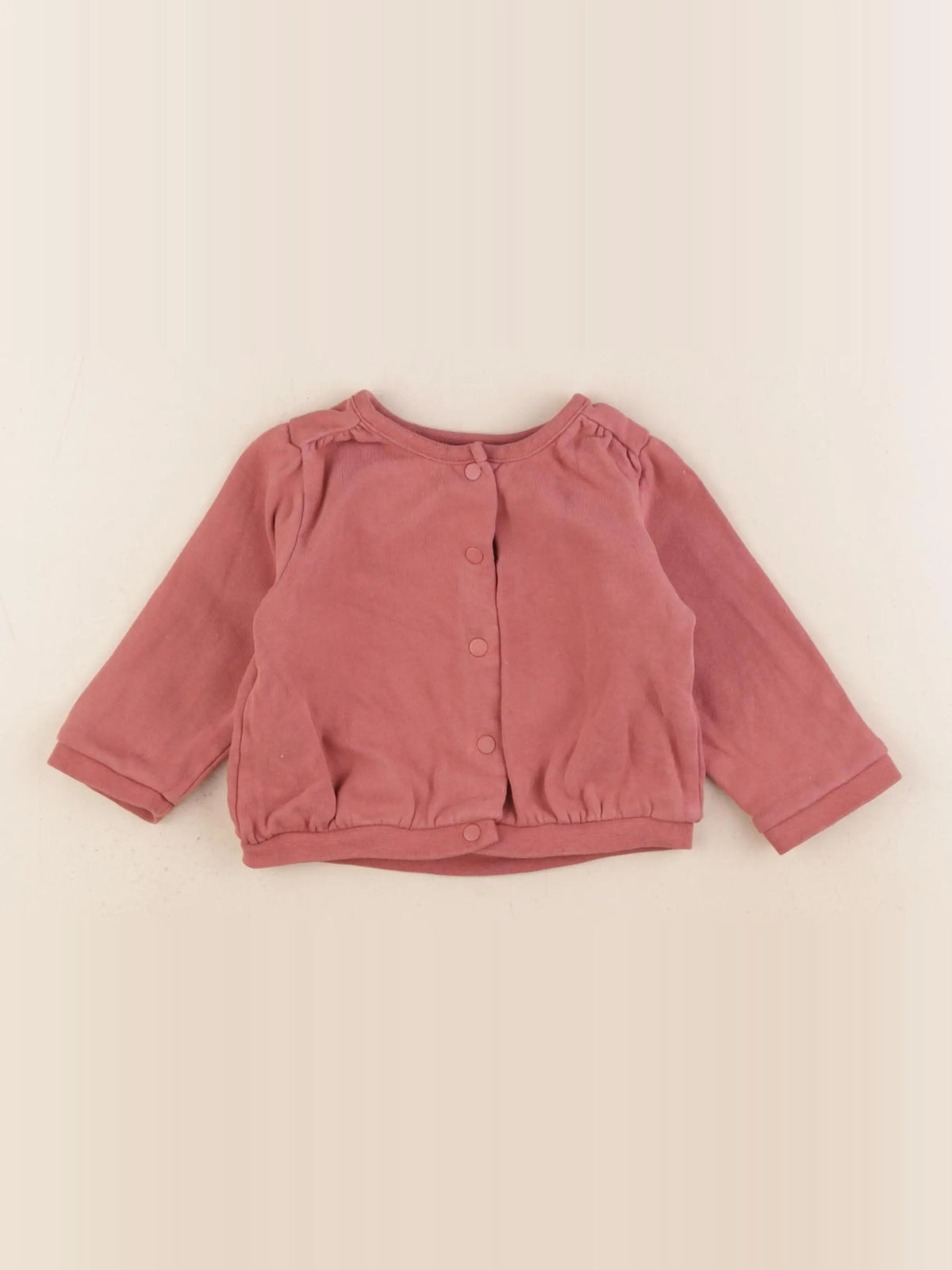 Vertbaudet - sweat rose - 9 mois