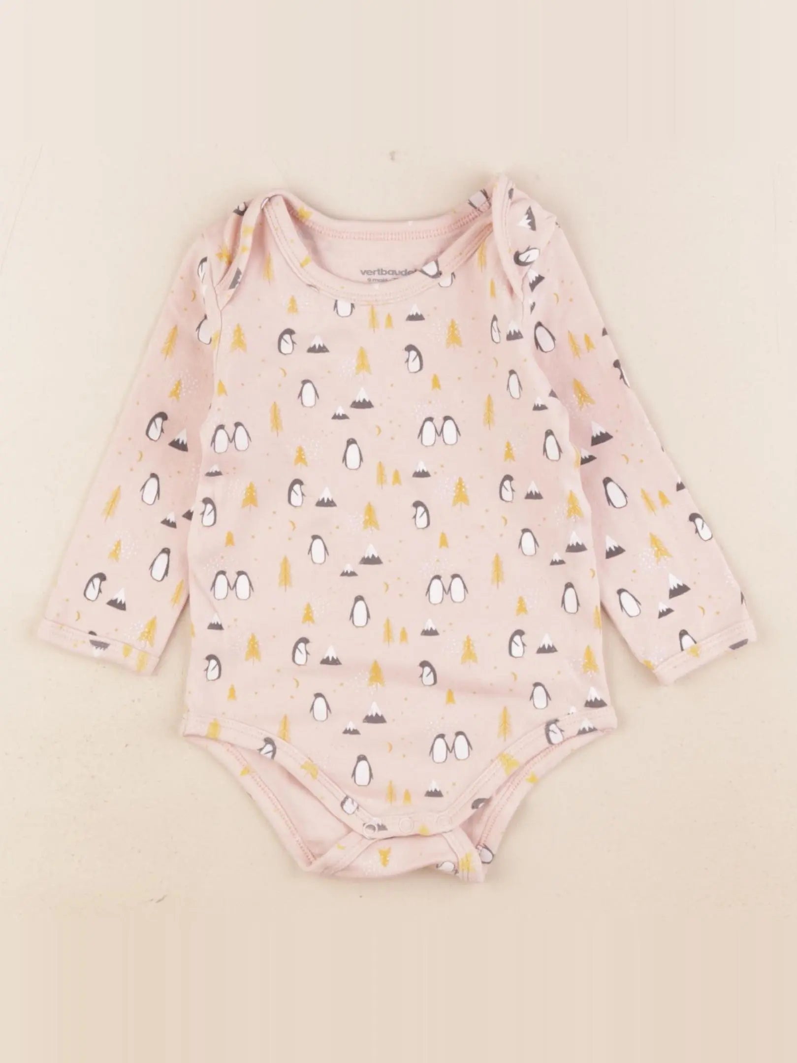 Vertbaudet - body rose - 9 mois