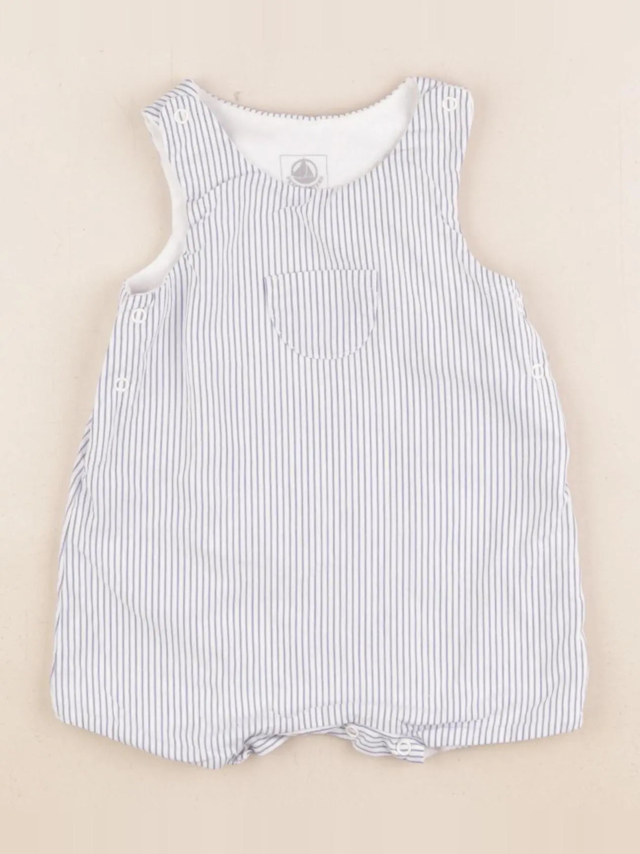 Petit Bateau - salopette bleu, blanc - 1 mois