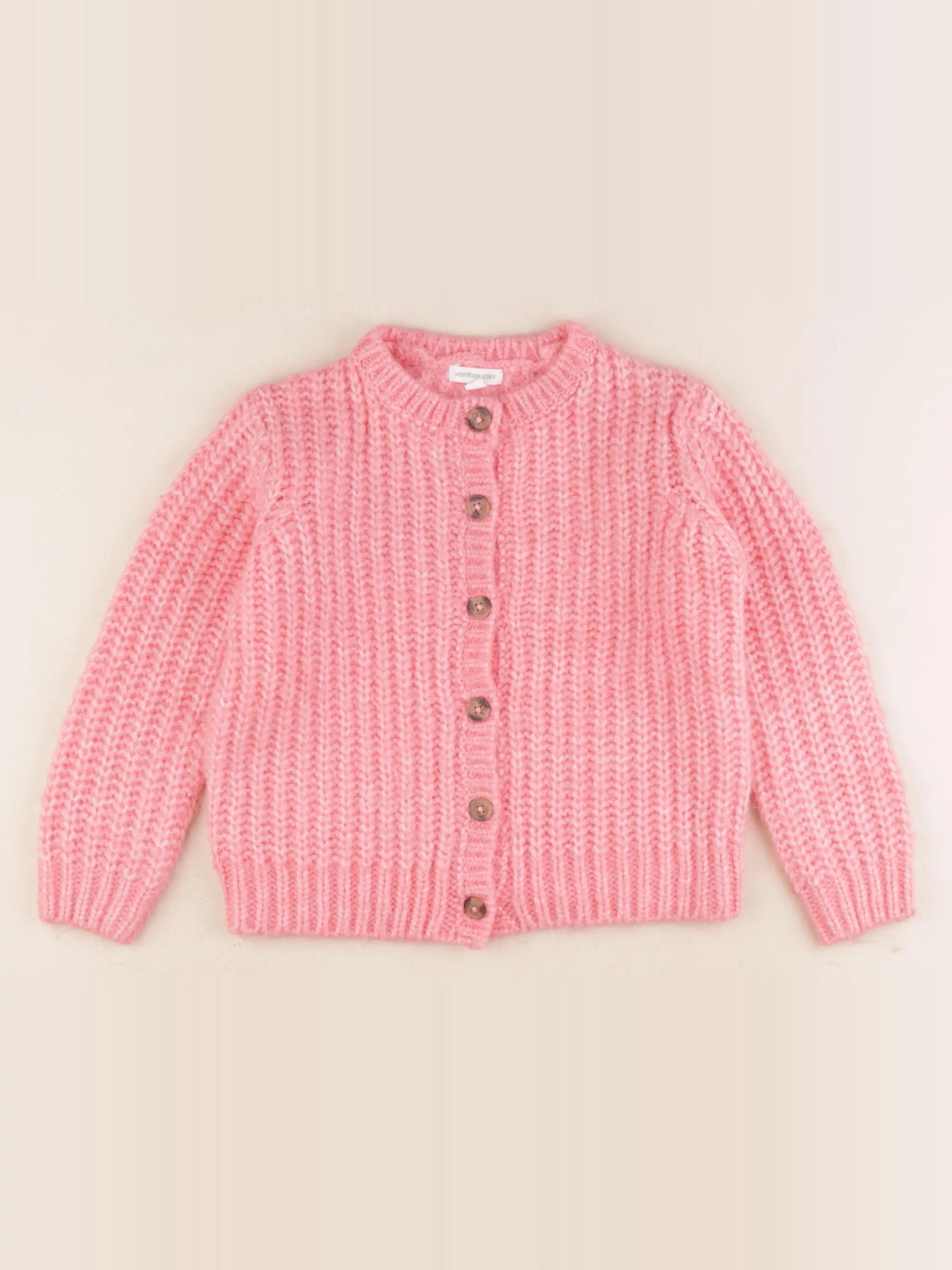 Vertbaudet - gilet rose - 5 ans