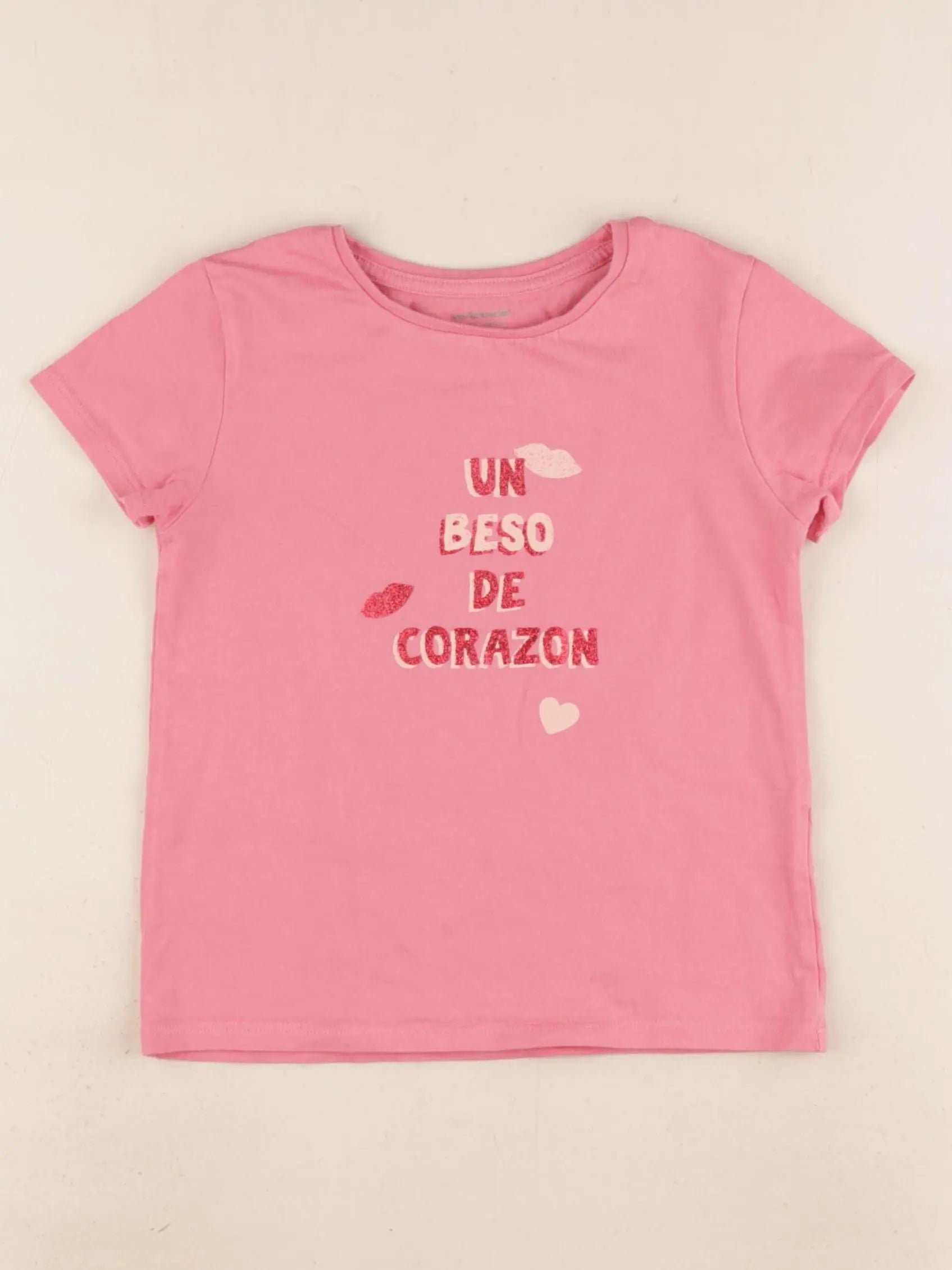Vertbaudet - tee-shirt rose - 4 ans