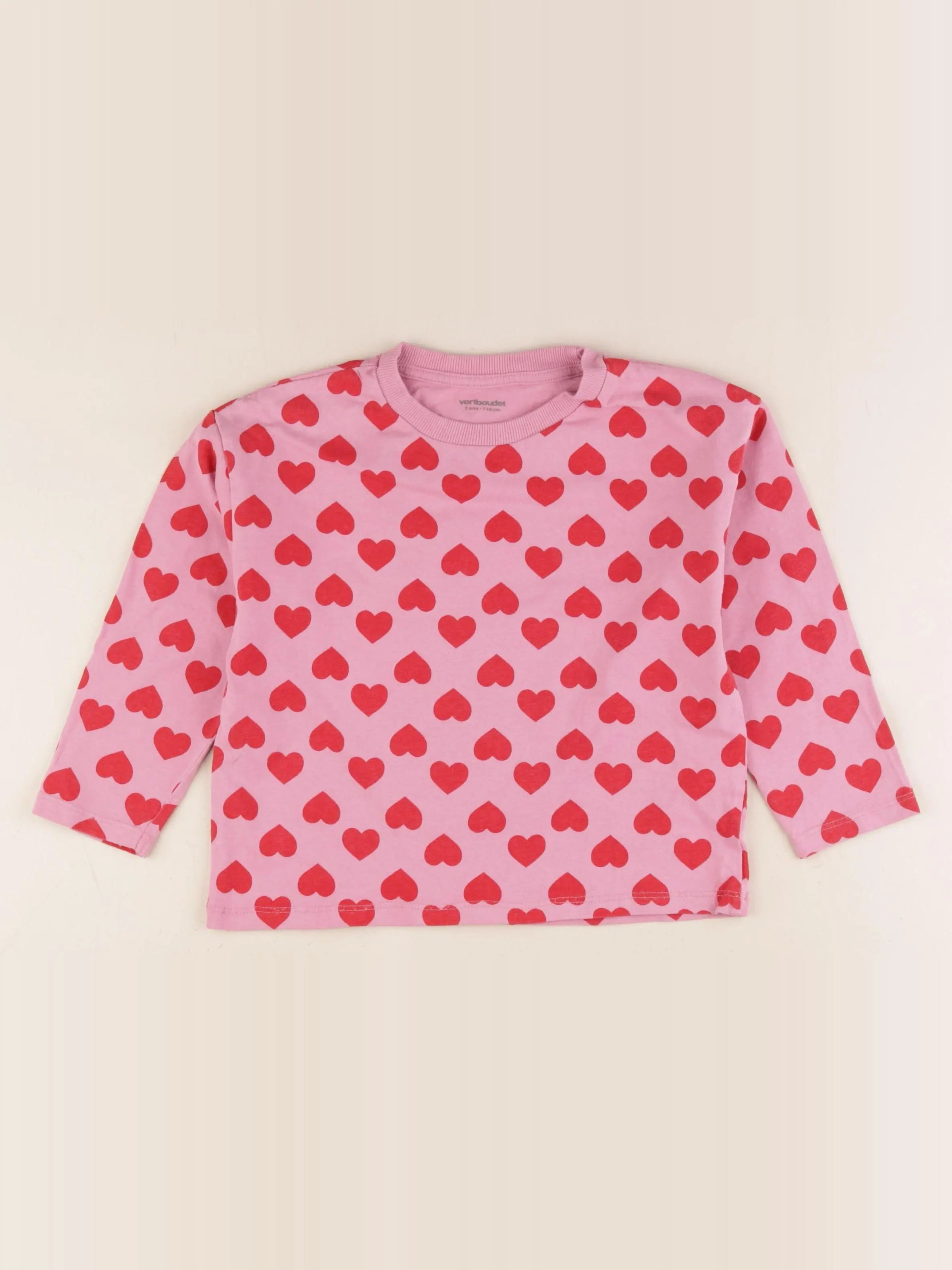 Vertbaudet - tee-shirt rose - 5 ans