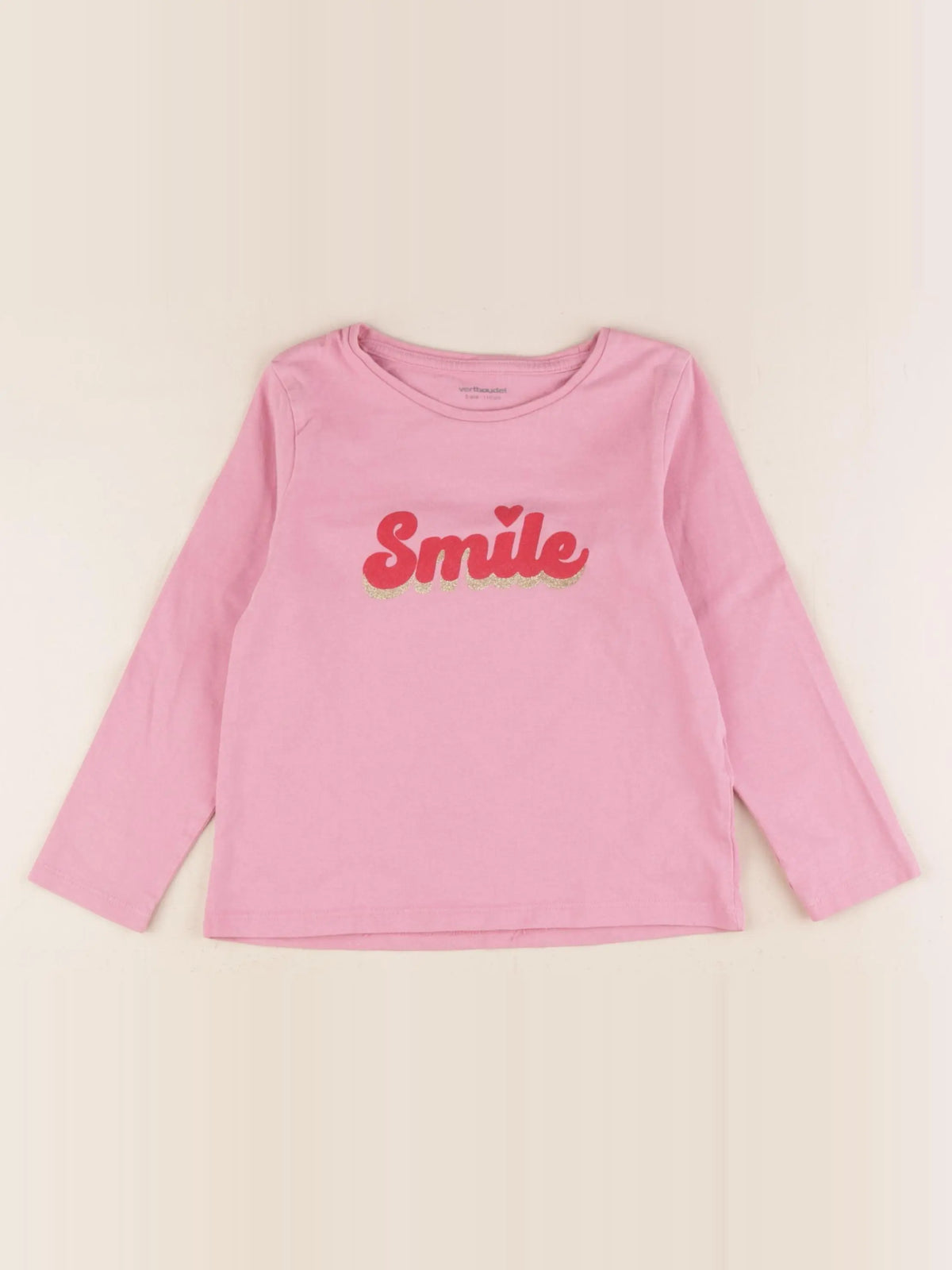 Vertbaudet - tee-shirt rose - 5 ans