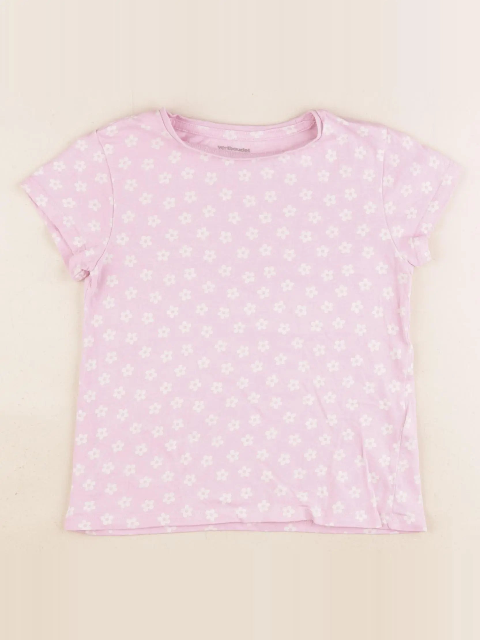 Vertbaudet - tee-shirt rose - 5 ans