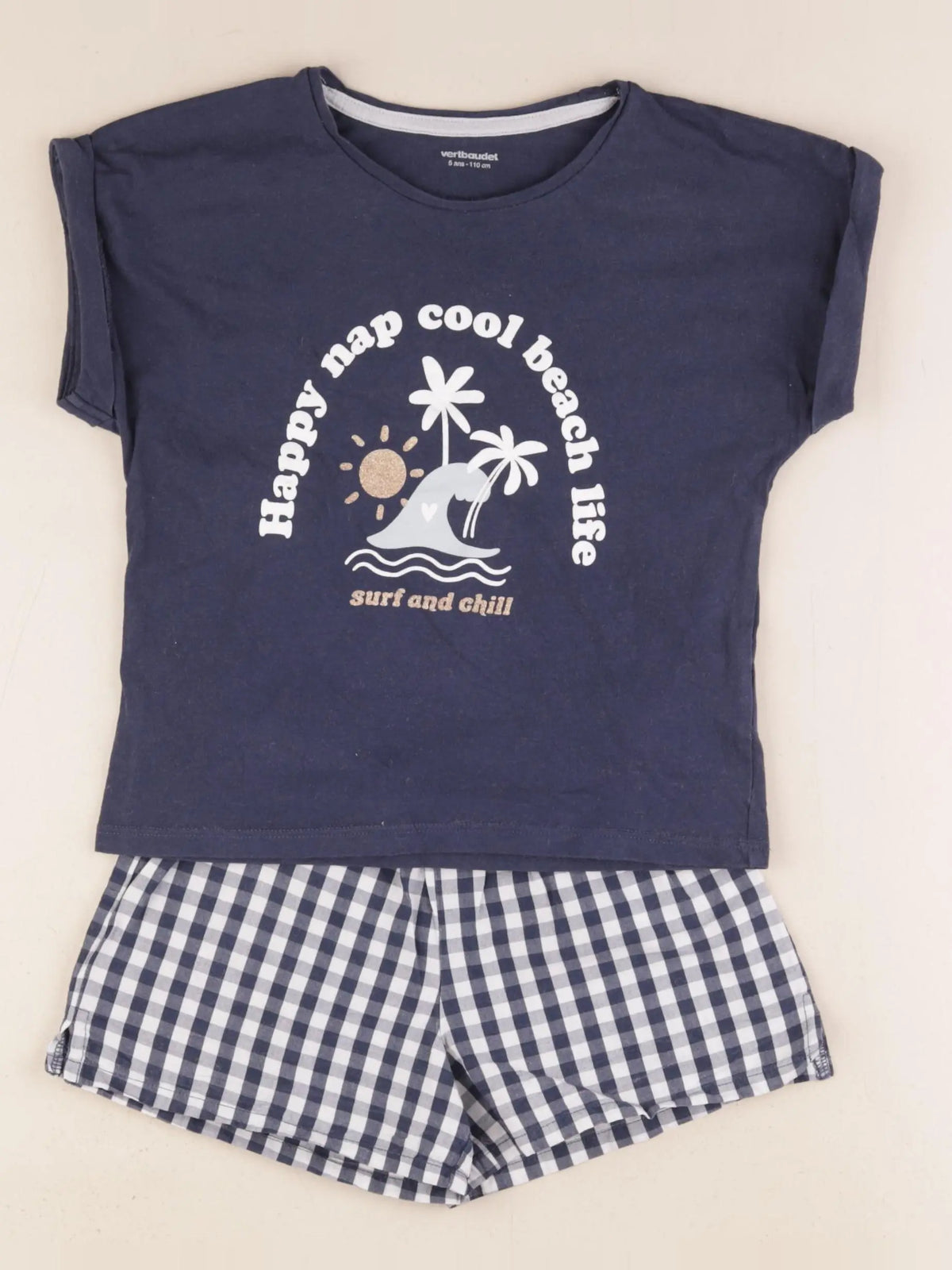 Vertbaudet - pyjama coton bleu - 5 ans