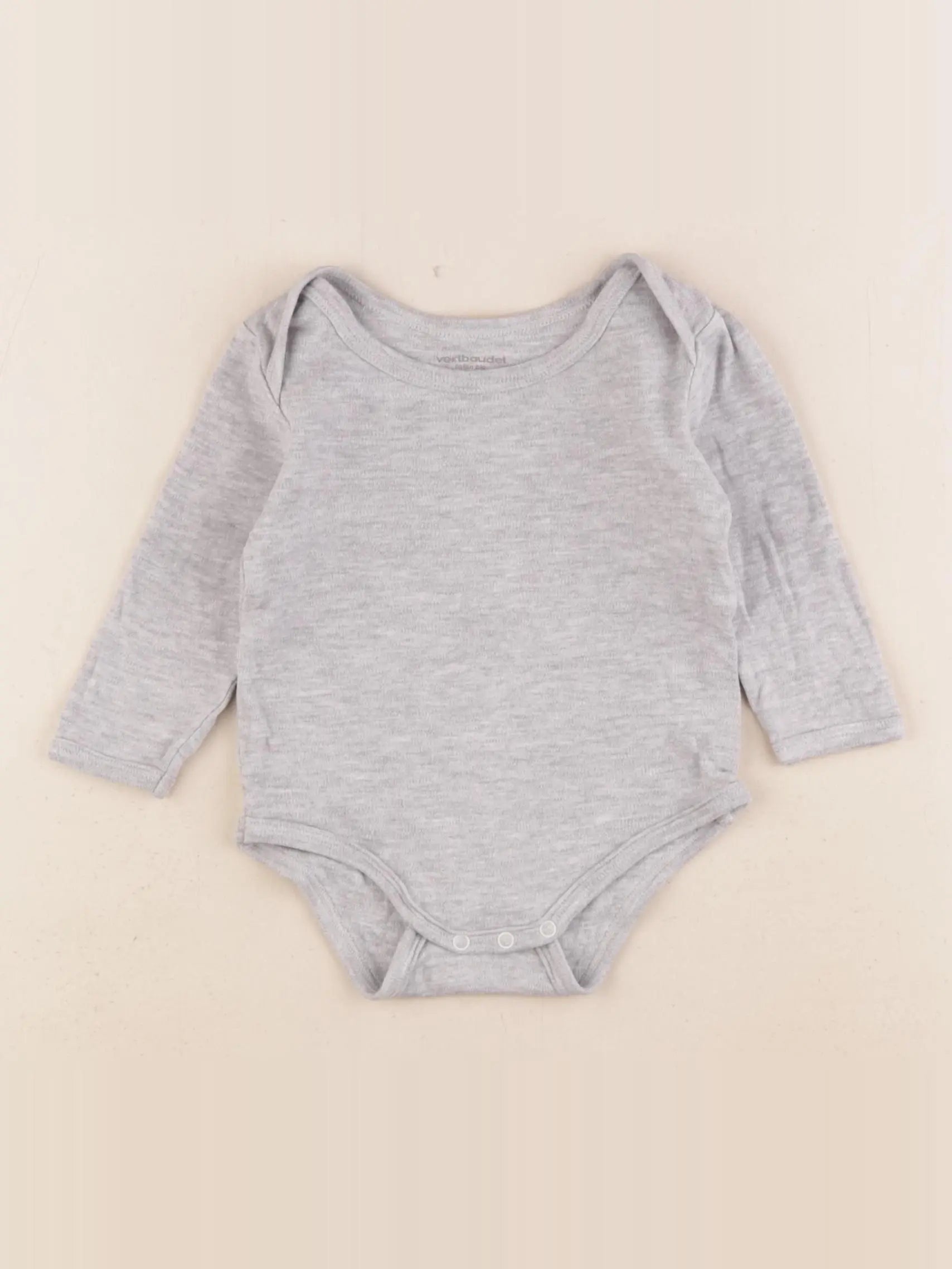 Vertbaudet - body gris - 9 mois