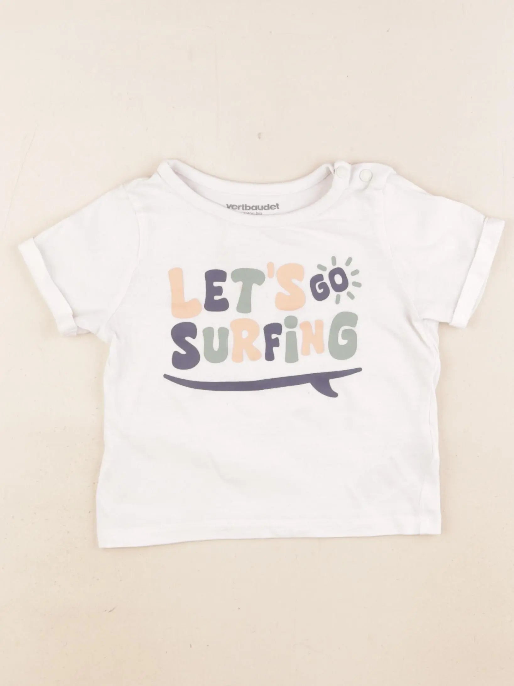 Vertbaudet - tee-shirt blanc - 18 mois