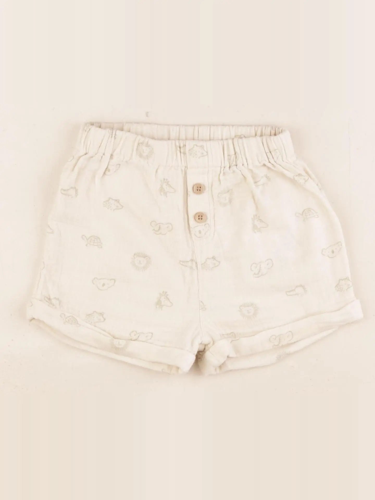 Vertbaudet - short beige - 18 mois