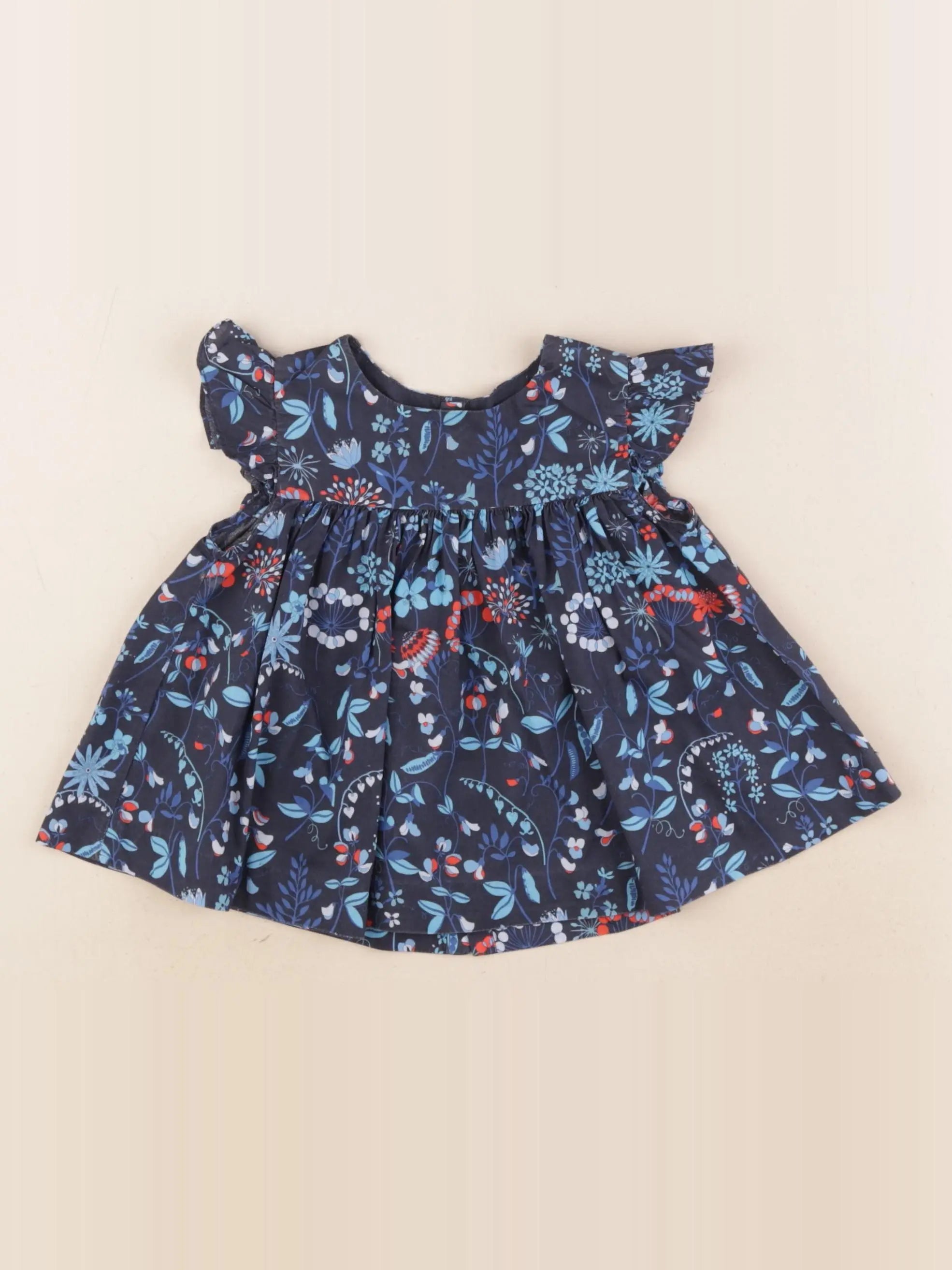 Jacadi - blouse liberty bleu - 18 mois