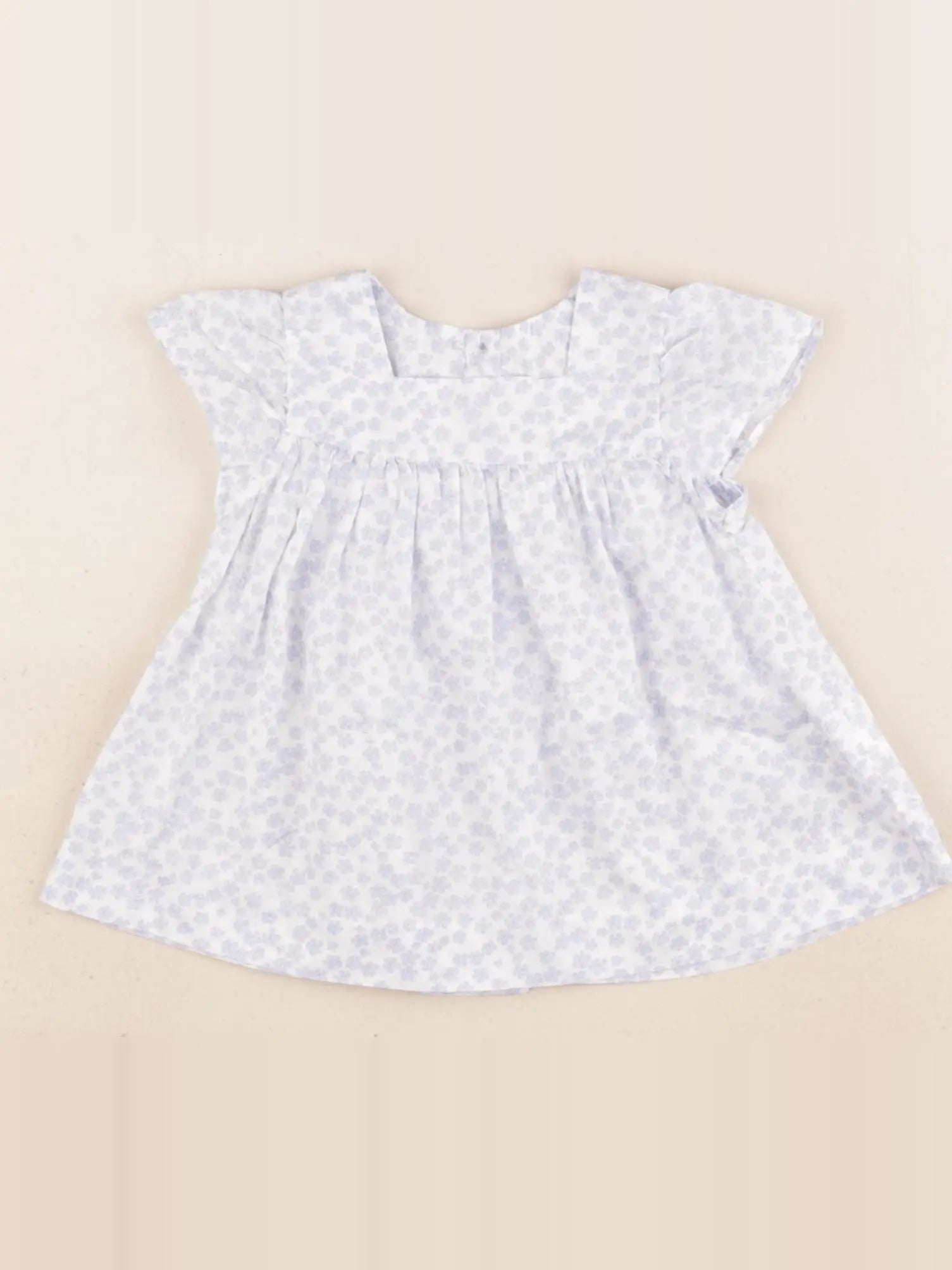 Jacadi - blouse liberty blanc, bleu - 6 mois