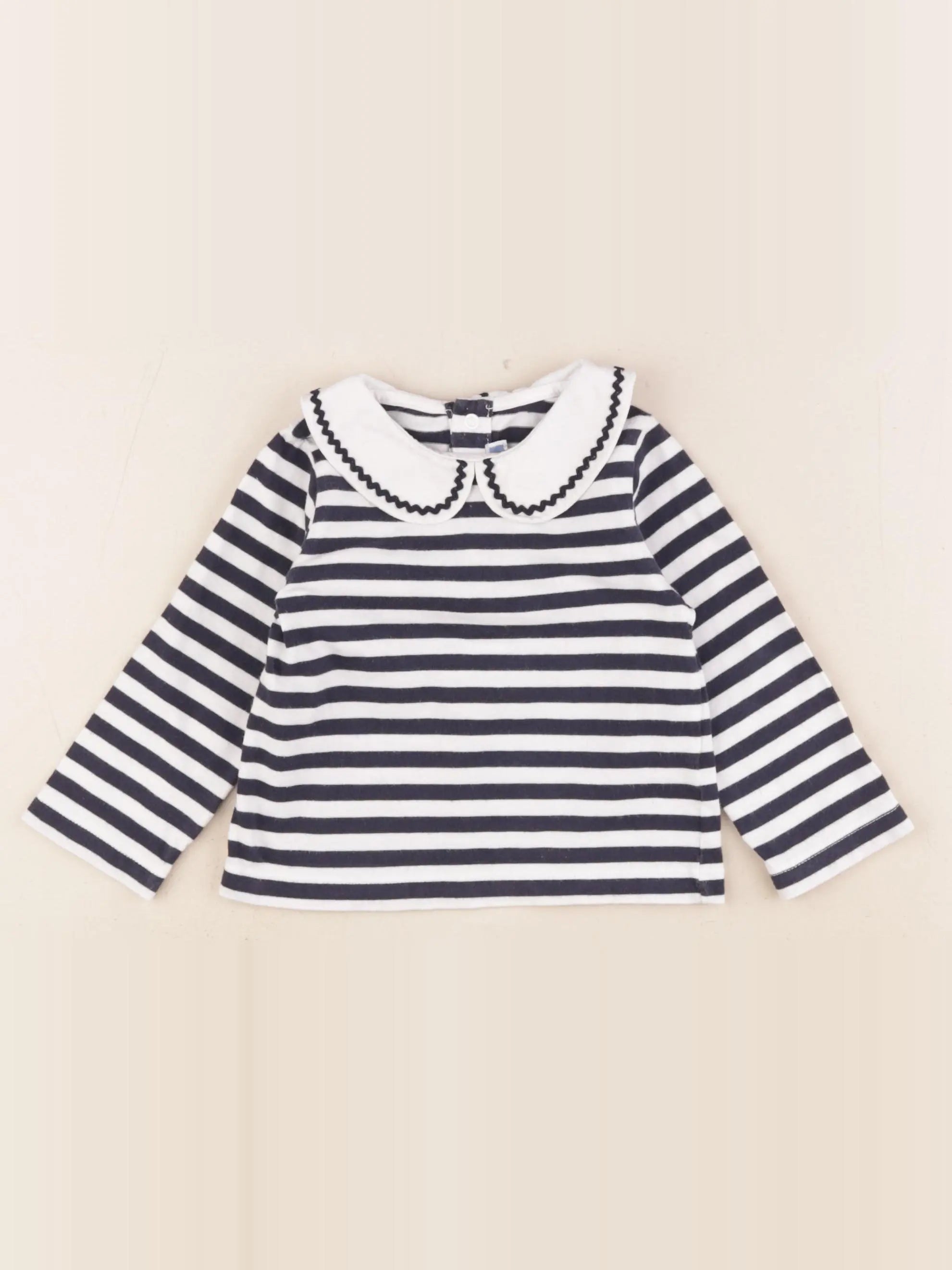Jacadi - tee-shirt blanc, bleu - 18 mois
