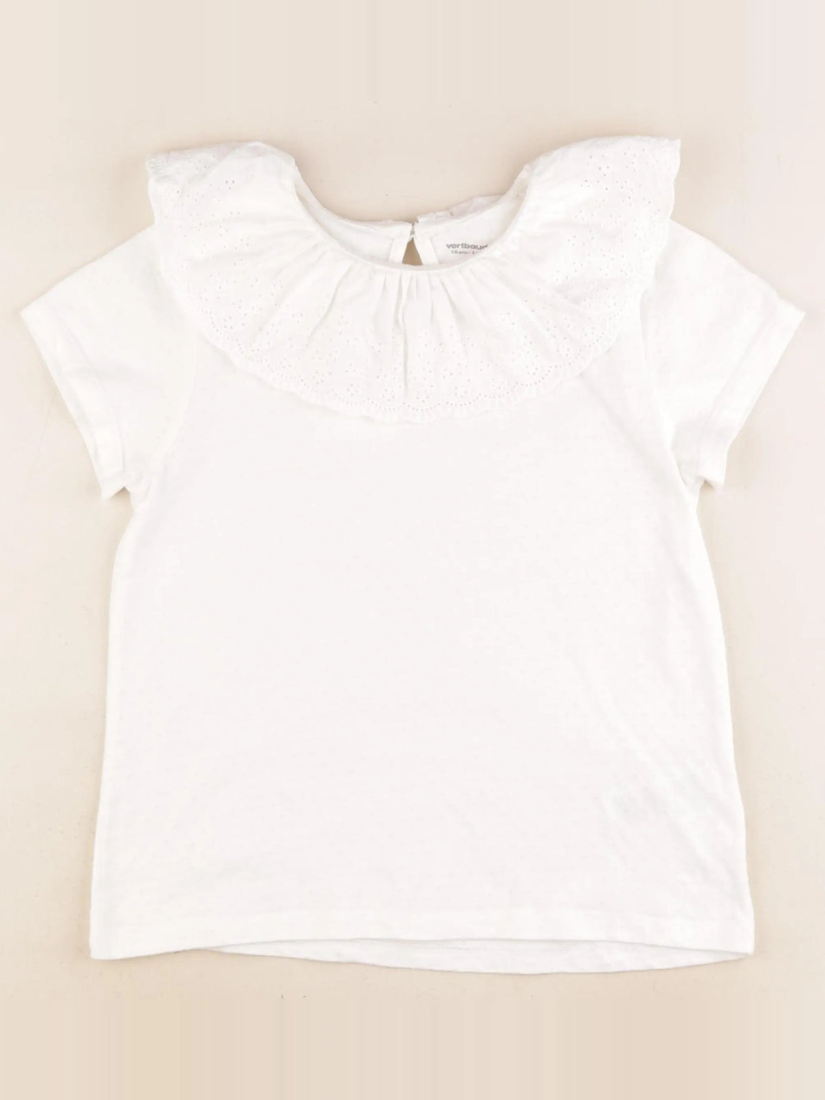 Vertbaudet - tee-shirt blanc - 10 ans