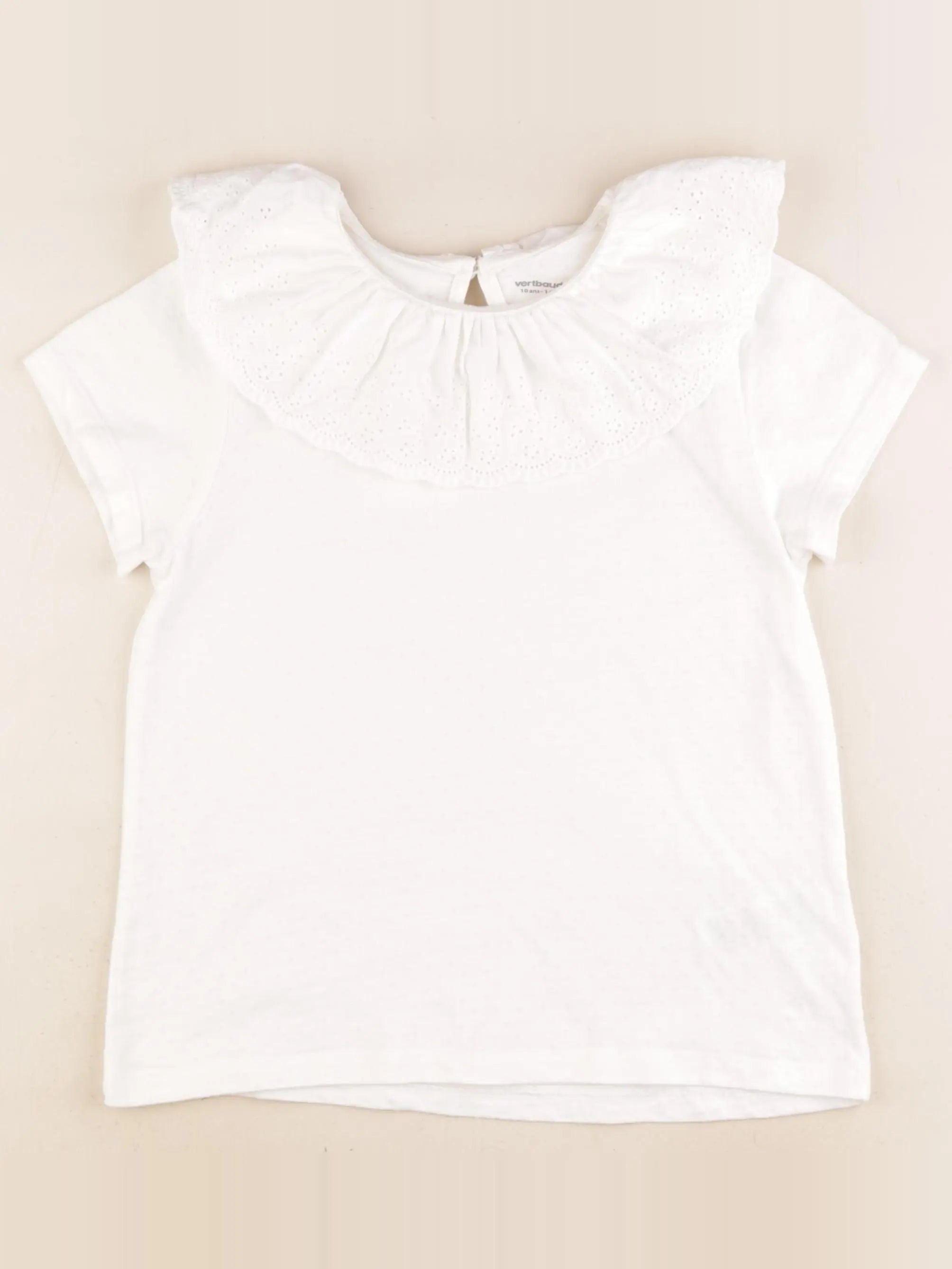 Vertbaudet - tee-shirt blanc - 10 ans